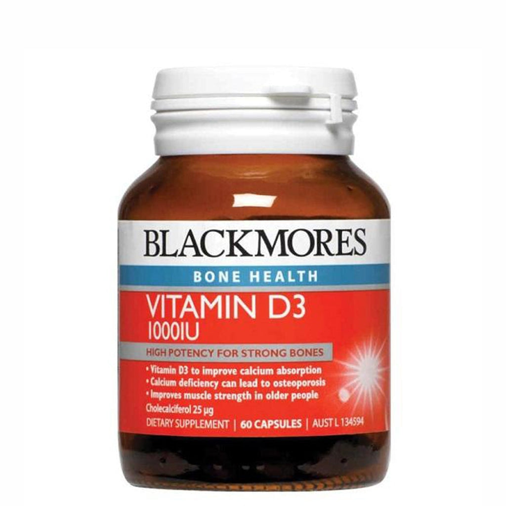Blackmores Vitamin D3 1000iu Supplement - Supports Bone Health & Immune System - for Adults & Kids - Daily Immune Support & Calcium Absorption Aid - Perfect for Home, Office & Travel Use