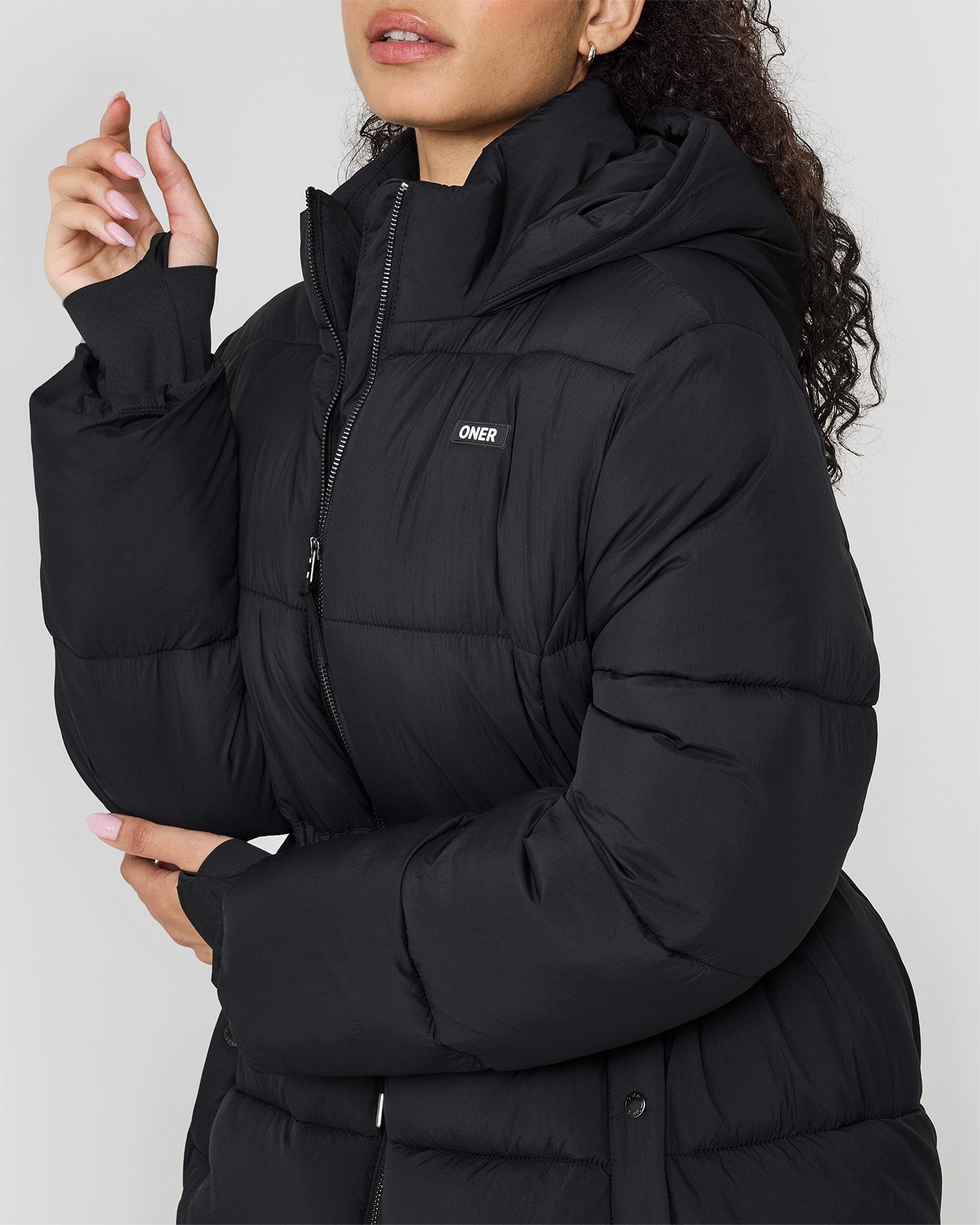 Mid Length Puffer Jacket for Women - Lightweight Winter Coat, Waterproof & Windproof, Warm Quilted Down Jacket with Hood | Black | Perfect for Skiing, Snowboarding & Cold Weather Outdoor Activities