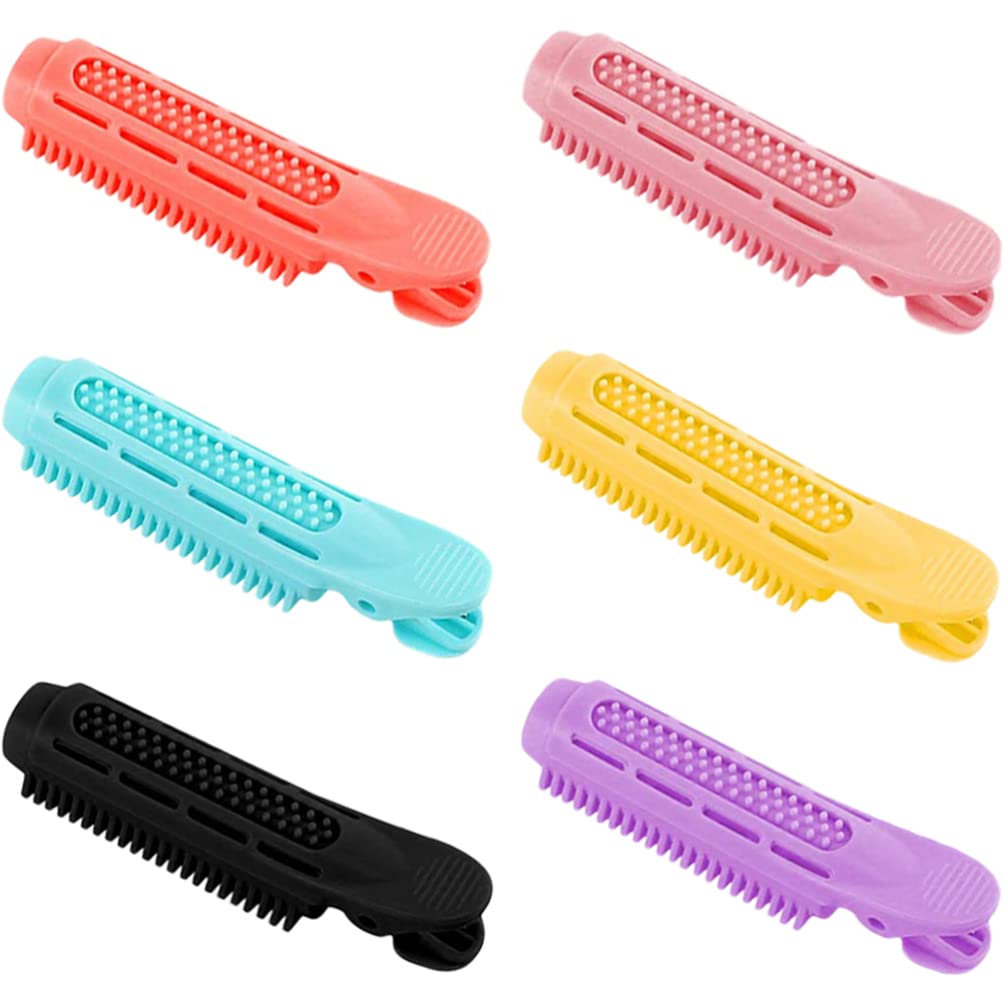 LALAFINA 6pcs Hair Clips Set - Self Grip Hair Rollers & Volume Clips for Root Lifting & Styling | Acrylic Hairpins for Fluffy Curls (Perfect for Salon, Home Styling & DIY Hair Care)