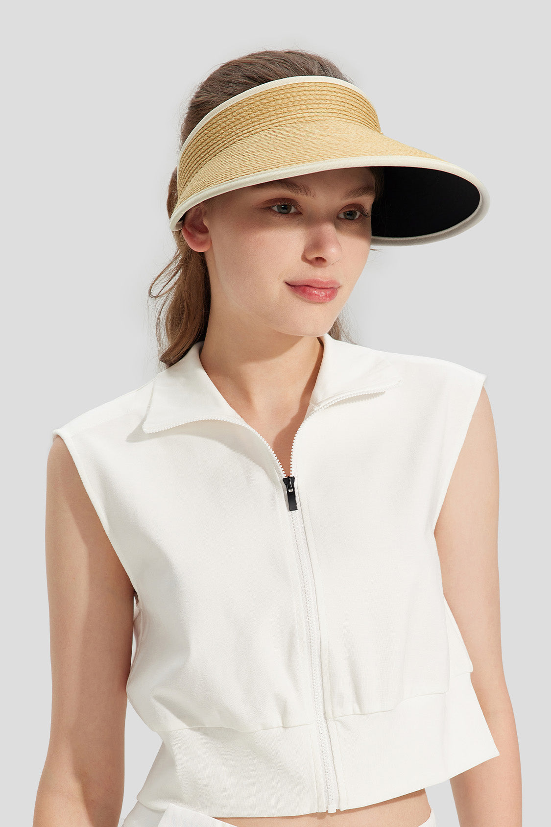 Raffia Women's Straw Sun Hat UPF50+ Wide Brim Beach Hat for Summer Outdoor Activities - Perfect for Beach, Pool, Gardening, and Travel