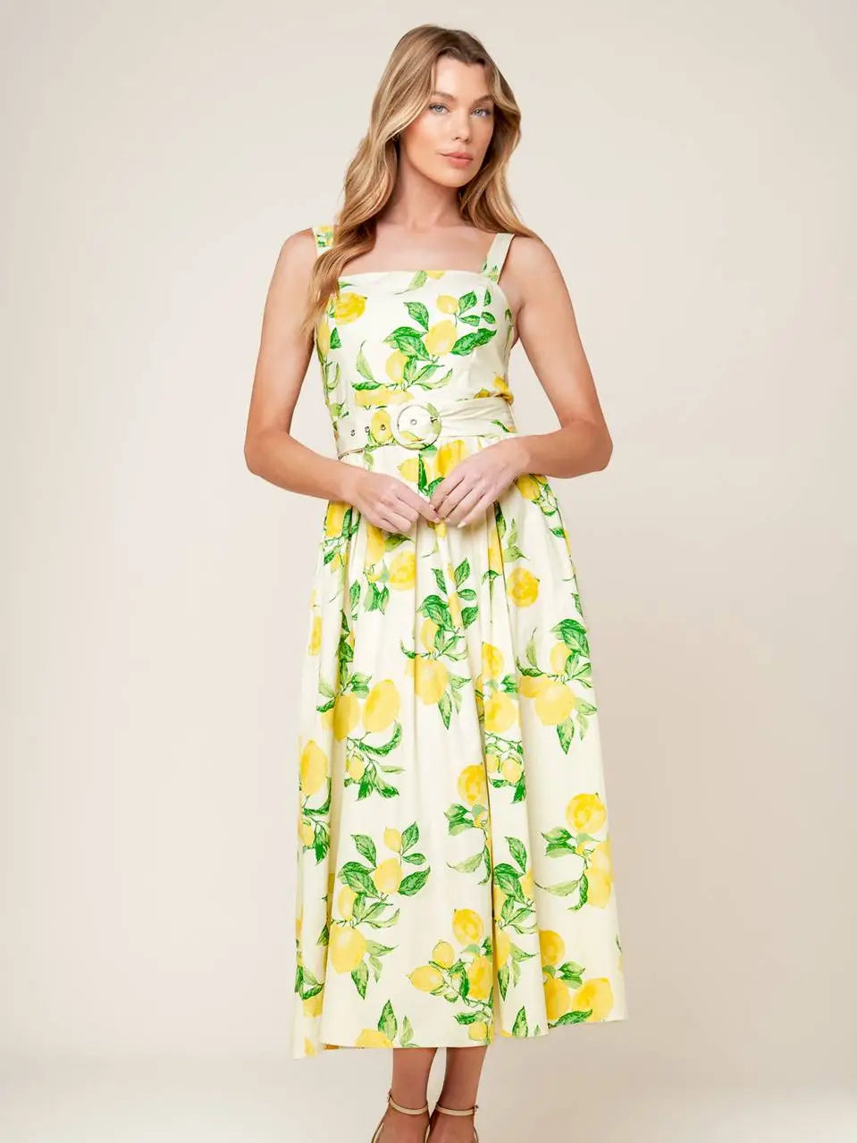 Clara Dress - Elegant Women's Floral Summer Dress with Short Sleeves & Flowy Skirt | Perfect for Beach Vacation, Date Night & Casual Outings