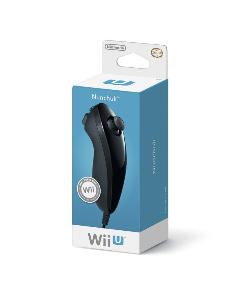 Original Nintendo Nunchuk Controller for Wii & Wii U - Wireless Motion Gaming Accessory - Black | Perfect for Mario Kart, Super Smash Bros & Fitness Games