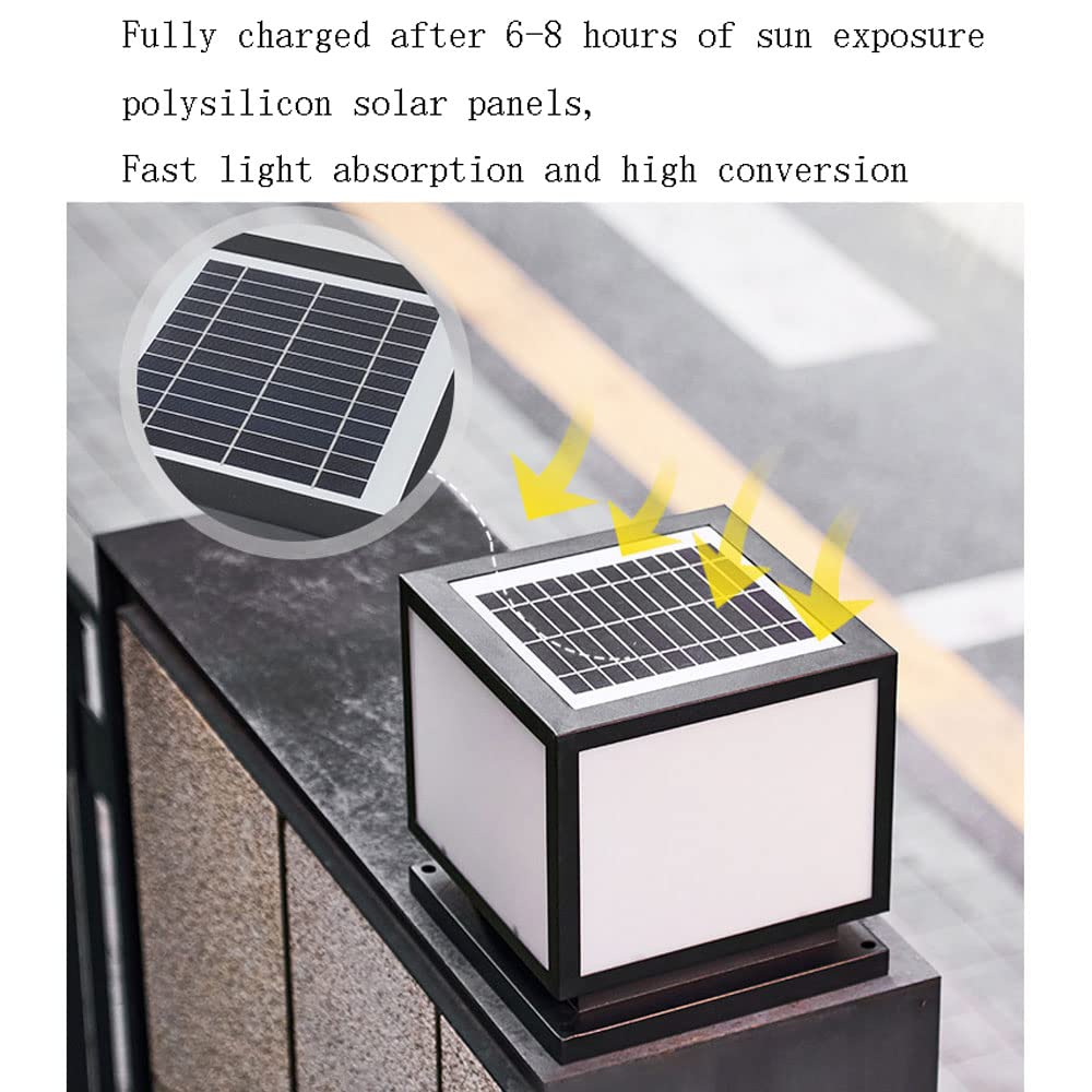 Home Zone Security Solar Post Cap Lights - Classic Solar Powered Outdoor Fence Lights with High Brightness LED for Garden, Deck & Patio - Fits 4x4, 5x5 & 6x6 Wooden Posts - Perfect for Pathway Lighting, Backyard Security & Landscape Decoration