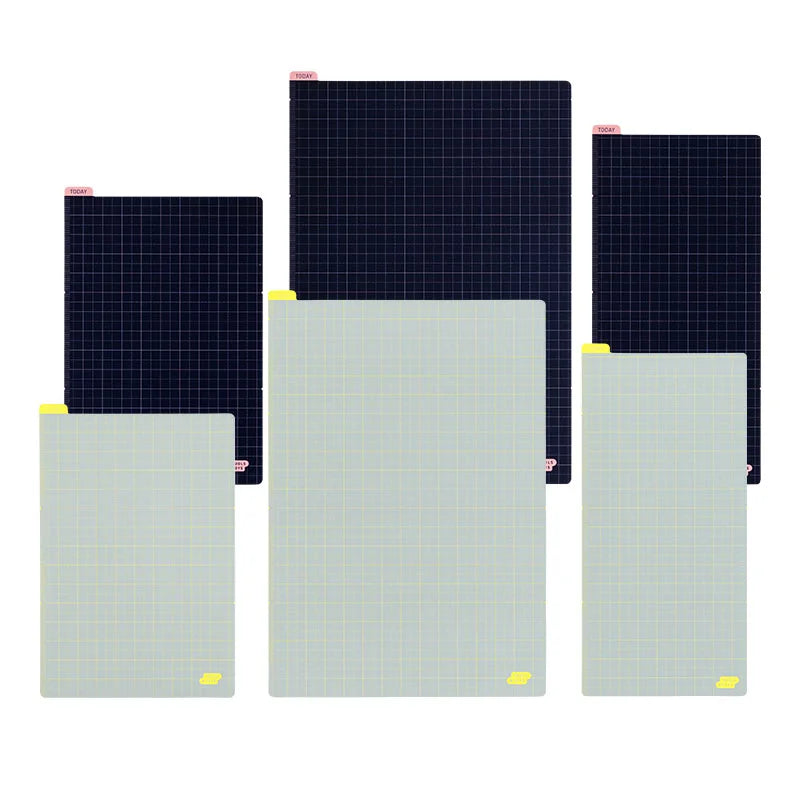 Hobonichi Pencil Board for Planners - Ice Gray & Yellow, Navy & Pink - Compatible with A6, A5, and Weeks Size (2025 Edition) | Perfect for Journaling, Note-Taking, and Daily Planning