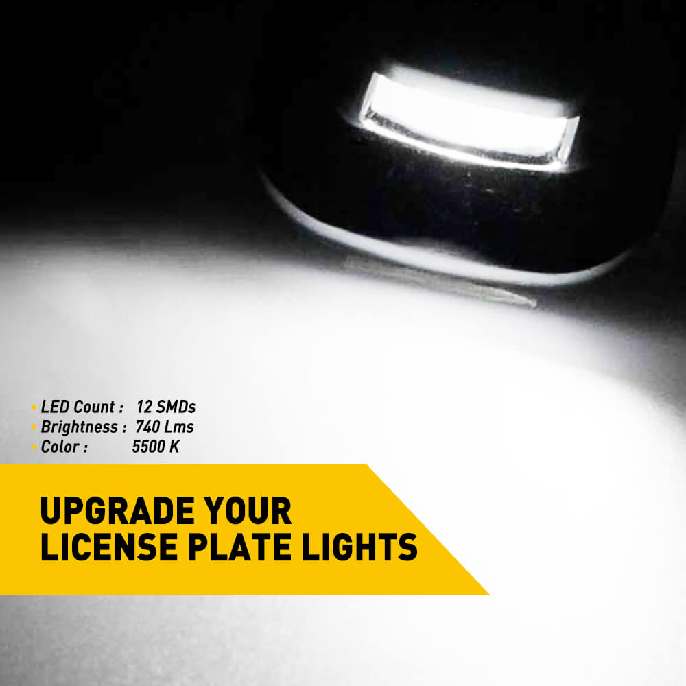 LED License Plate Lights Tag Light Lamp Assembly for 1988-2000 Chevrolet C/K 1500 2500 3500 Pickup Trucks - Durable & Bright Replacement for Night Driving & Parking Safety