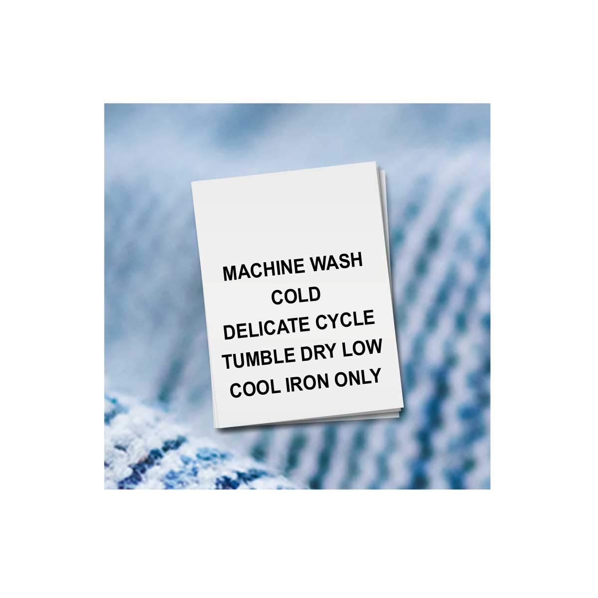 100 Custom Printed Clothing Labels & Care Labels (Machine Wash Cold) - Perfect for DIY Garments, Handmade Crafts & Branding Apparel