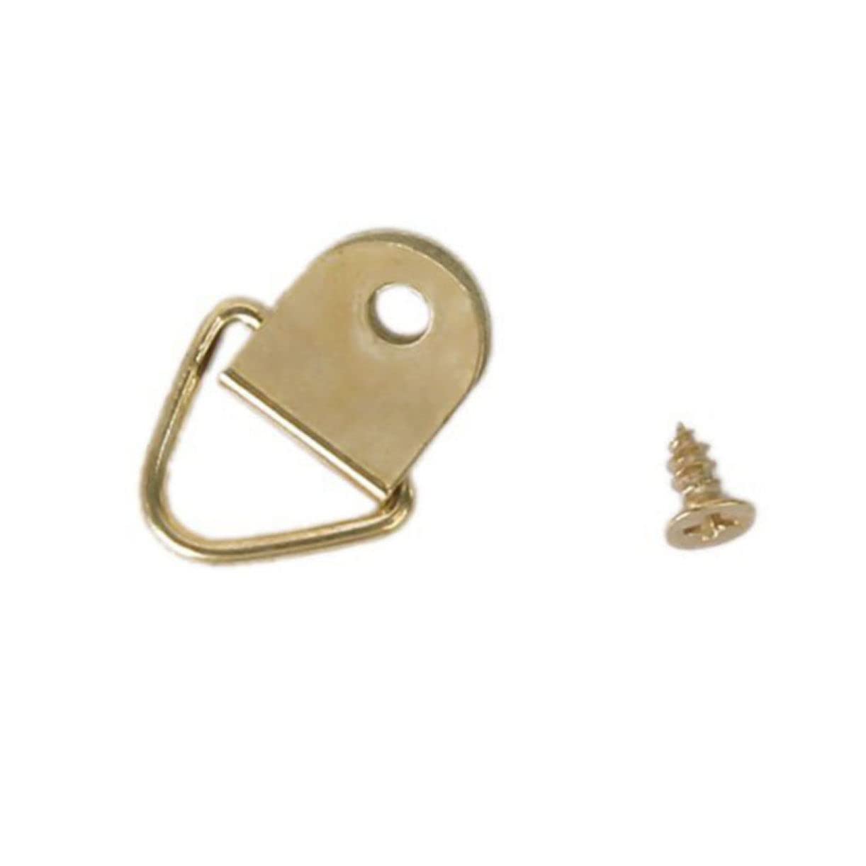 100 Pcs Triangular Picture Frame Hangers with Rings - Small Metal Hooks for Hanging Frames, Canvas & Artwork - Perfect for Home Decor, Gallery Displays & DIY Projects