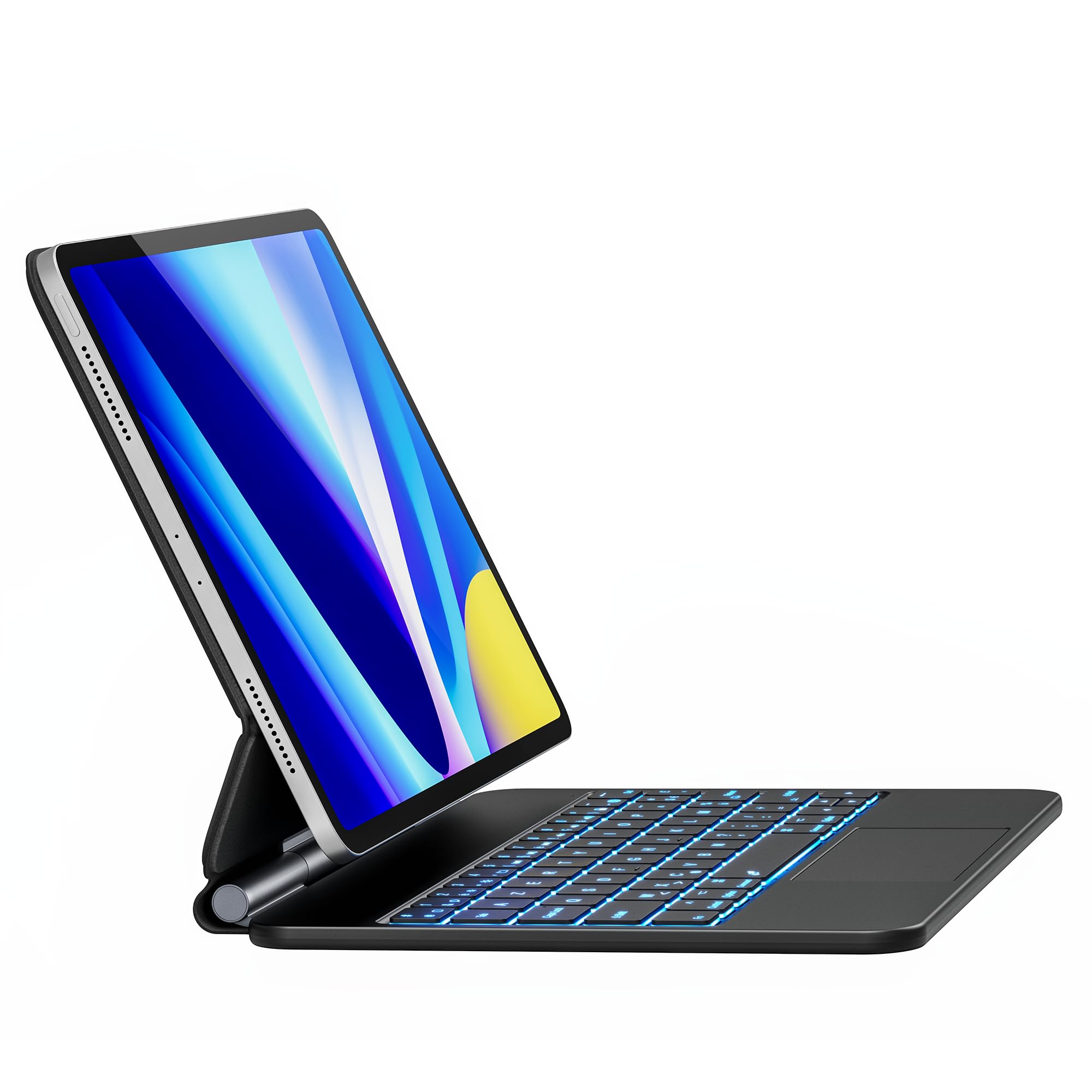 Earto Magnetic Floating Keyboard for iPad Air 11 (2024) & iPad Pro 11 - 7-Color Backlit Touchpad | Slim Wireless Bluetooth Keyboard for Apple Tablets - Perfect for Work, Travel & Creative Projects