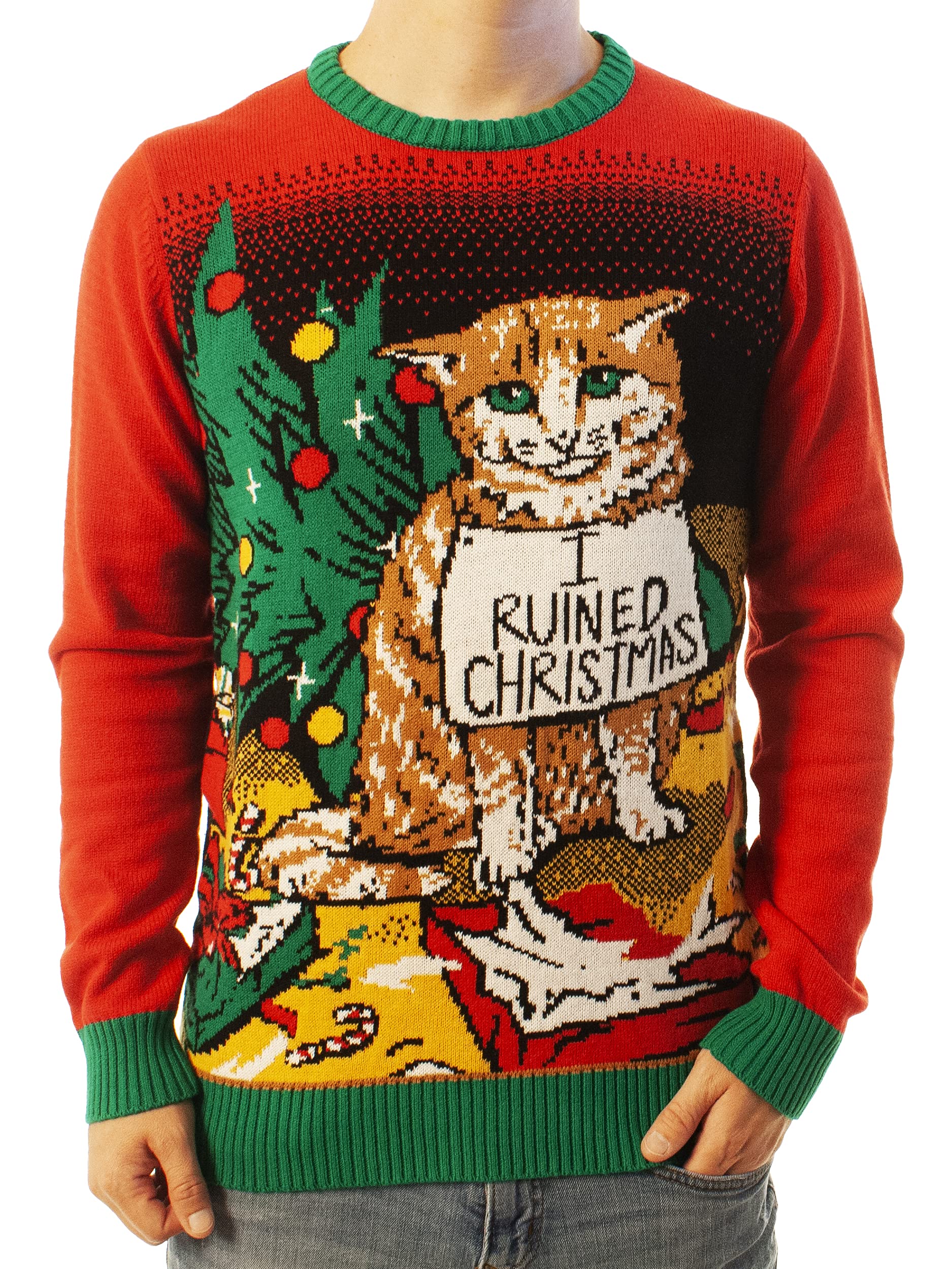 Funny Ugly Christmas Sweater for Men & Women - Cute Animal Knit Holiday Party Sweater | Perfect for Xmas Parties, Family Gatherings & Festive Photos