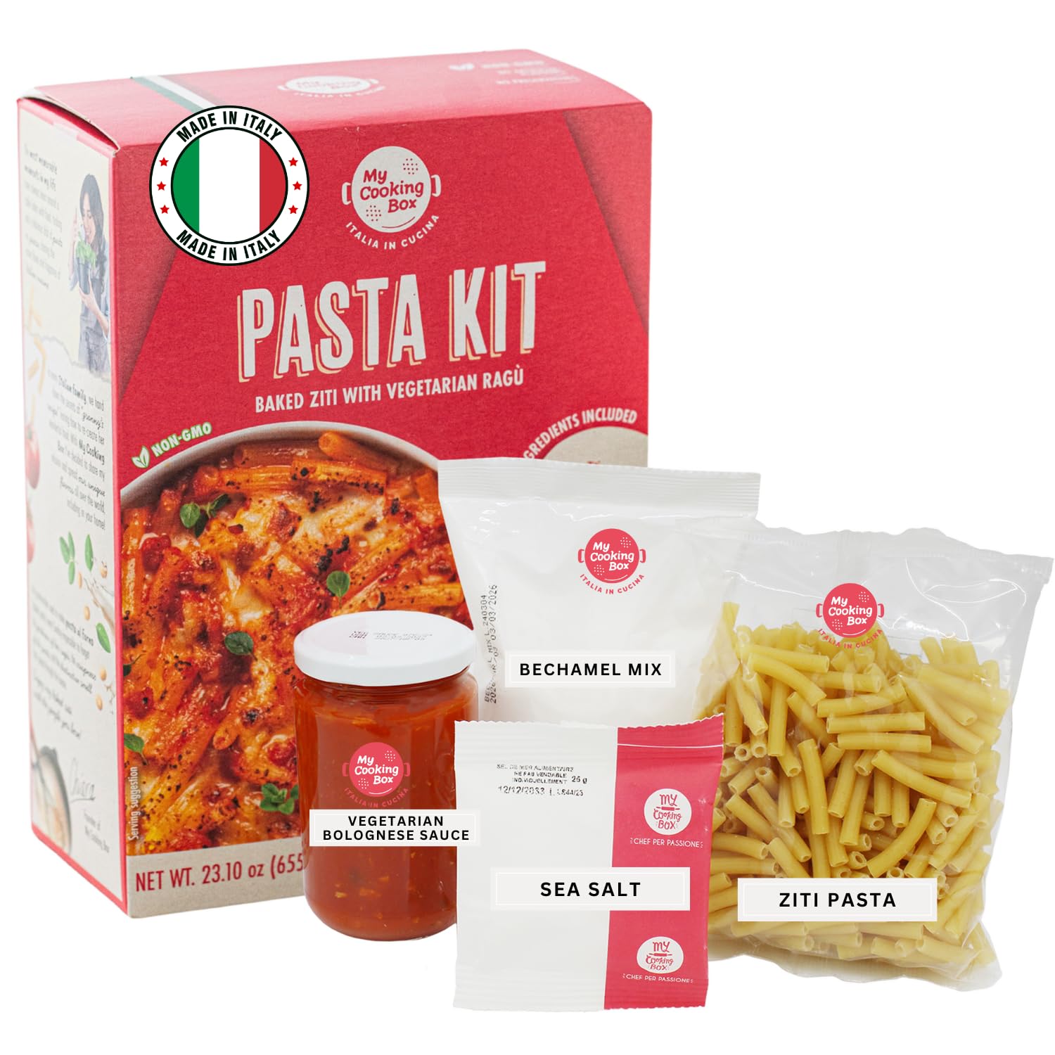 Authentic Italian Baked Ziti Pasta Meal Kit - Pre-Portioned Ingredients for 2-3 Servings | Gourmet Dinner Recipe Box | Easy Family Cooking | Perfect for Weeknight Dinners & Date Nights at Home
