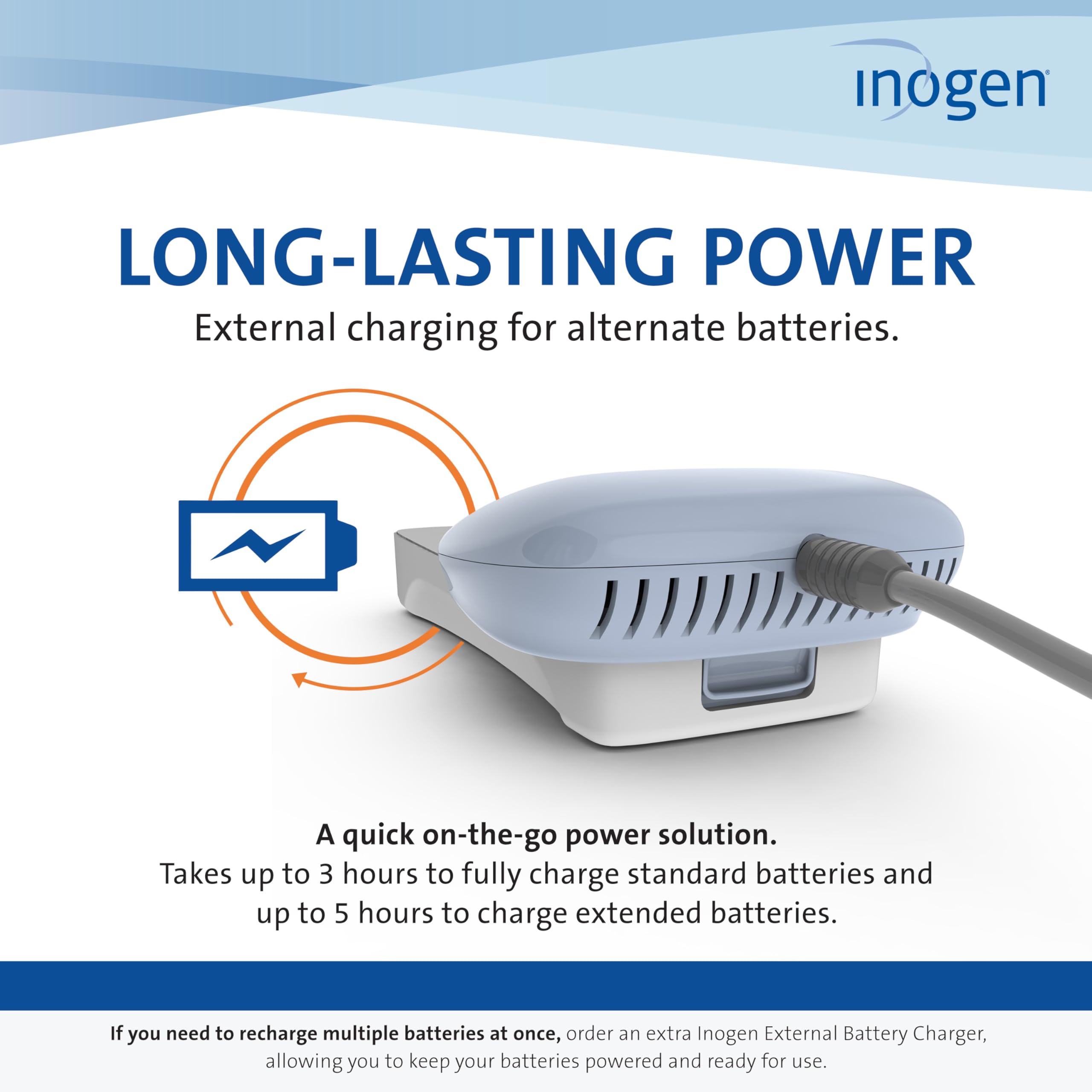 Inogen External Battery Charger for Rove 4 & Inogen One G4 - Portable Oxygen Concentrator Charger (0.12 lbs, 3.13x2.75x1 inches) - Perfect for Travel, Home & Emergency Oxygen Supply