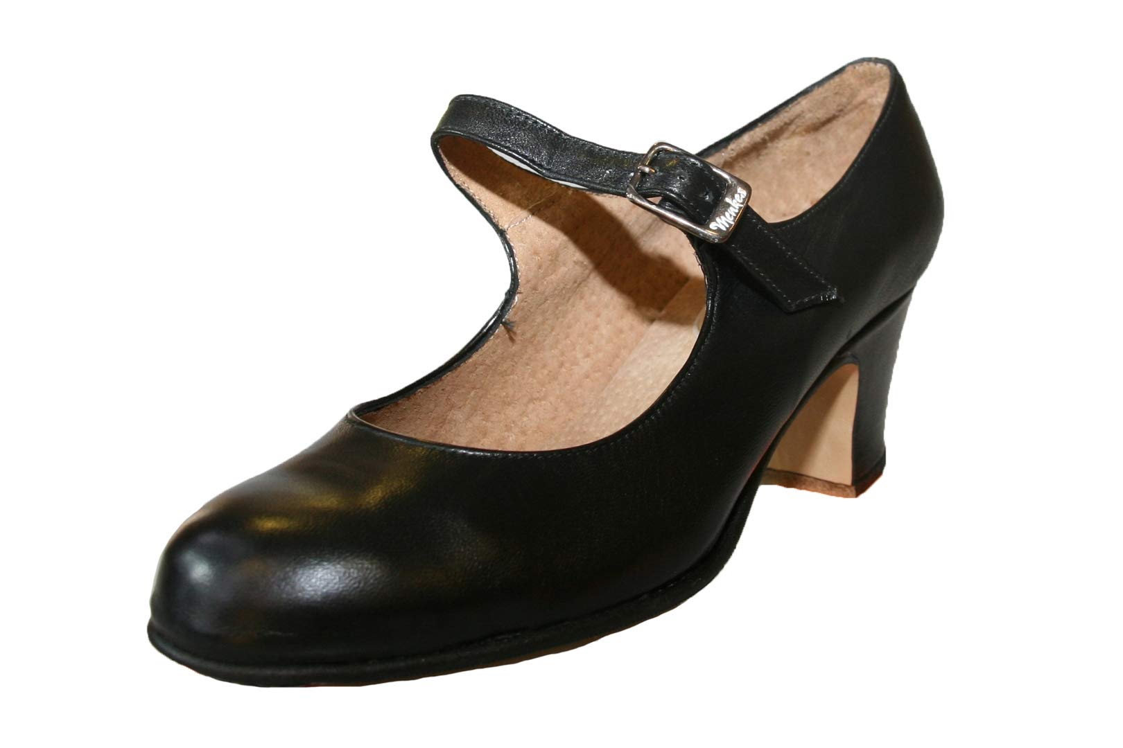 Best Flamenco Dance Shoes for Women - Genuine Leather with Nails - Size 8.5 (40EU) Black - Perfect for Spanish Dance Performances & Practice