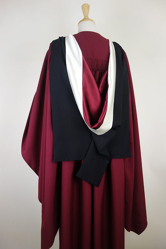 PhD Graduation Gown Set - Official CDU Academic Regalia with Hood & Cap | Perfect for Doctoral Ceremonies, Graduation Photos & Academic Events