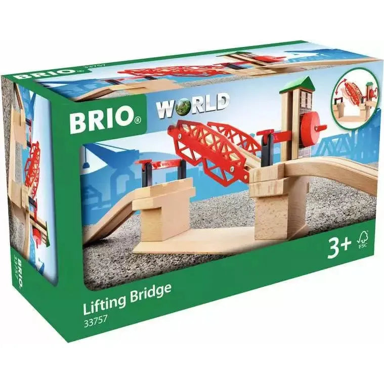 Brio Wooden Train Lifting Bridge - Compatible with Most Wooden Railway Tracks - Perfect for Kids' Train Sets & Playroom Scenes