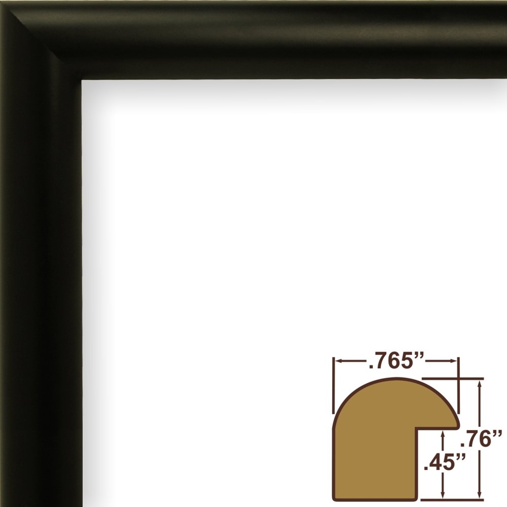 Craig Frames FW2BK1824AAC 18x24 Inch Matte Black Picture Frame - 0.765-Inch Wide Smooth Finish Poster Frame for Wall Art, Photos, Certificates - Perfect for Home, Office & Gallery Decor