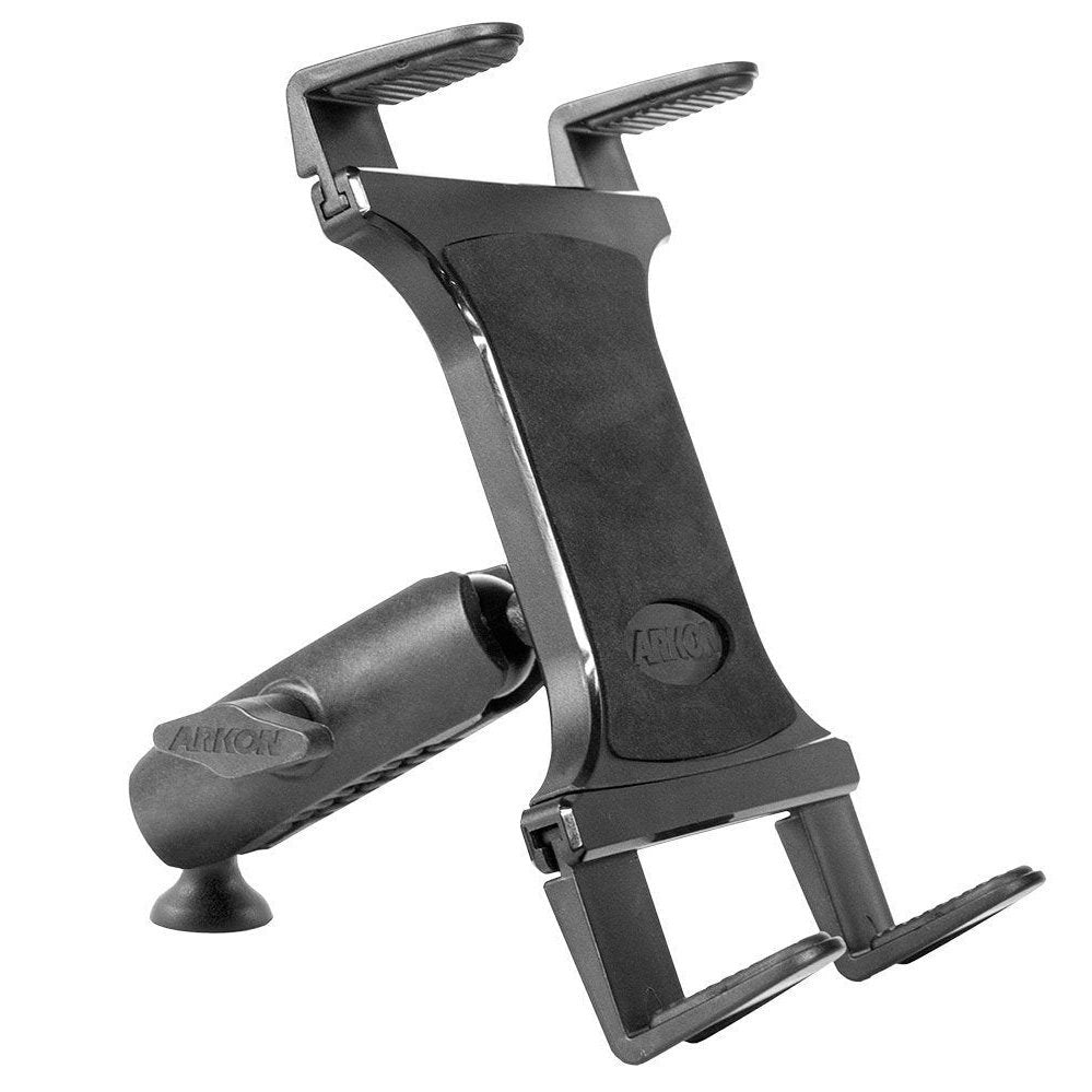 Arkon Heavy Duty Adjustable Tablet Tripod Mount - Compatible with iPad Air 2, iPad Pro, iPad 4/3/2, Galaxy Note 10.1 & Tab Pro - Secure Stand for Photography, Video Calls & Streaming (Black)