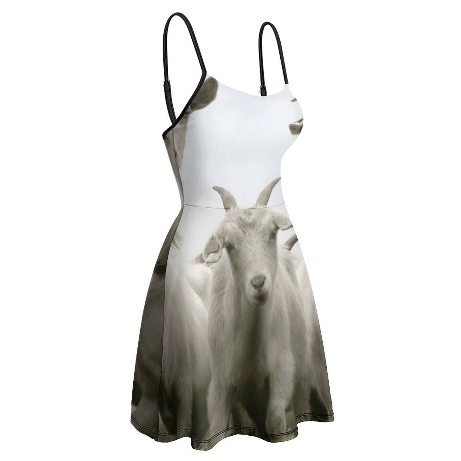 BAIKUTOUAN Women's Summer Sleeveless Mini Goat Sling Dress - Sexy Beach Dress for Vacation, Pool Party & Date Night