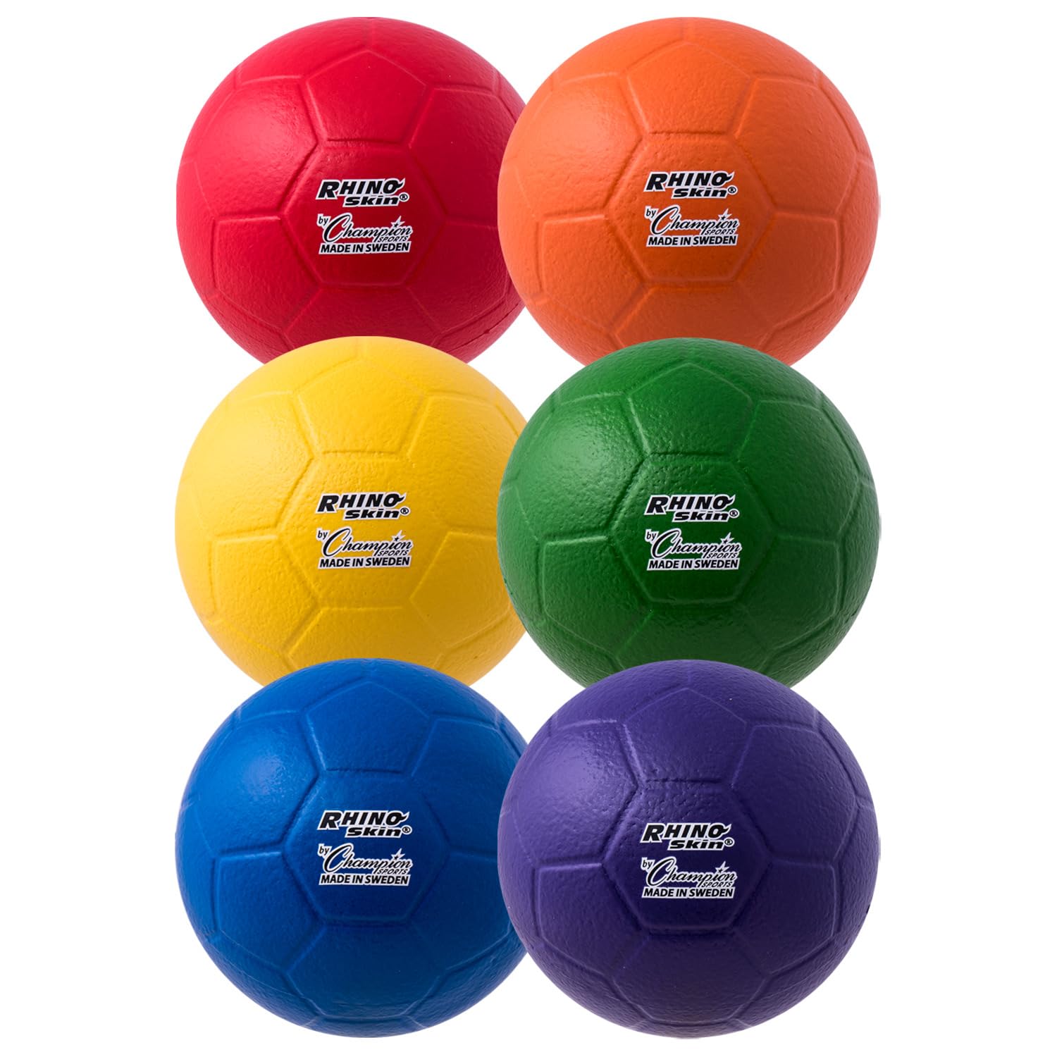 Champion Sports Rhino Skin Soccer Ball - Durable Match & Training Soccer Ball for Youth & Adults - Perfect for Games, Practice & Backyard Play