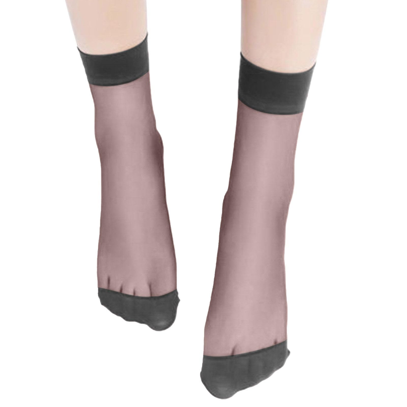 YOLAI 10 Pairs Women's Sheer Mesh Lace Ankle Socks - Breathable Summer Thin Crew Socks in Black Grid Pattern, One Size Fits Most - Perfect for Casual Wear, Office & Summer Outfits