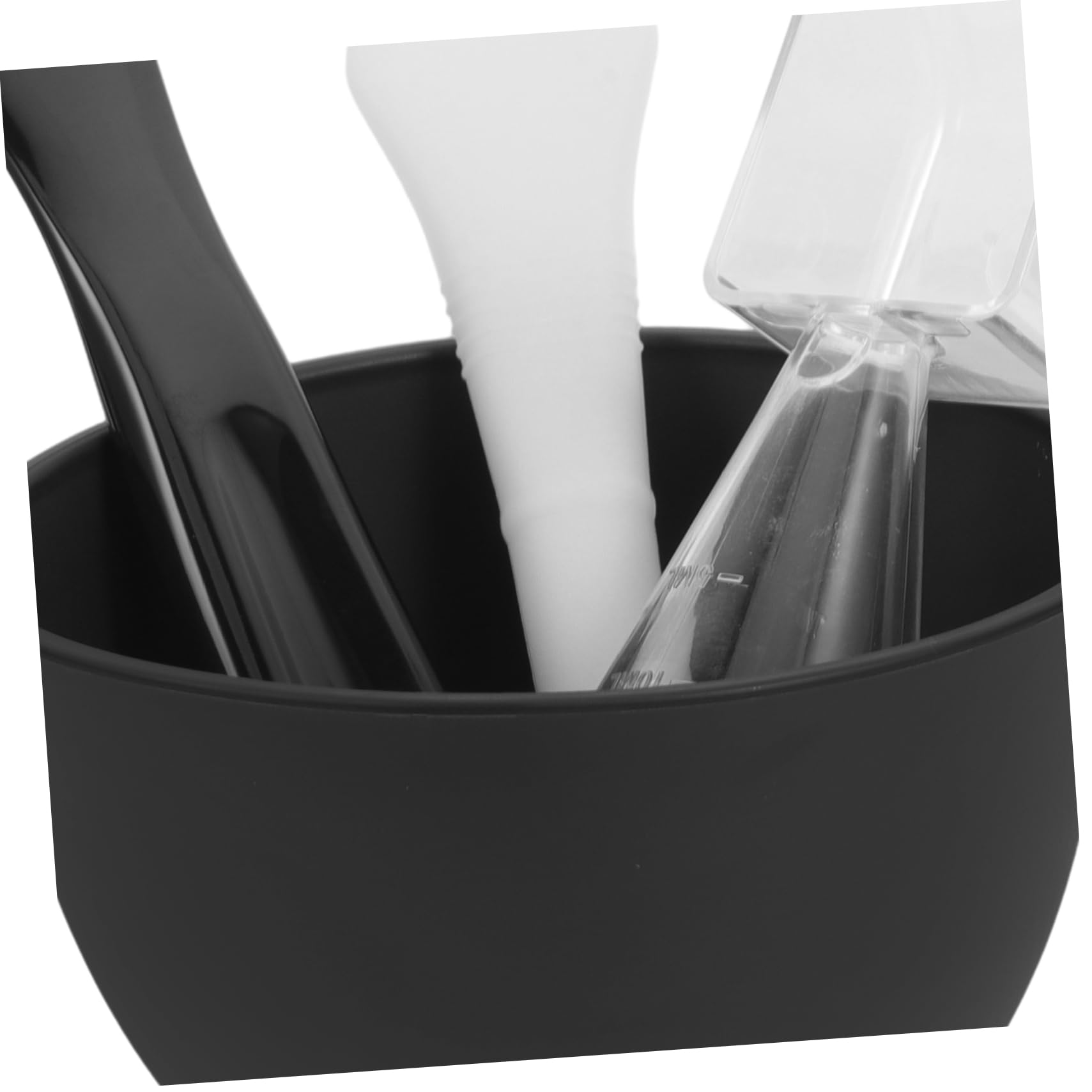 1 Set Black PP Silicone Facial Mask Mixing Bowl - DIY Skin Care Blender for Peel Off Masks, Facemask Application & Skincare Routine - Perfect for At-Home Spa, Beauty Treatments & Professional Salon Use