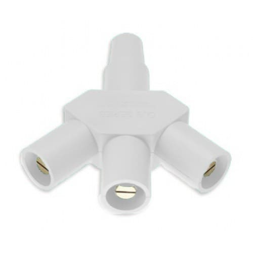 Marinco Reverse Hard 3Fer Series 16 400 Amp Female Male Male Male Electrical Connector - Heavy Duty Marine & RV Power Adapter for Boats, Campers, and Outdoor Use