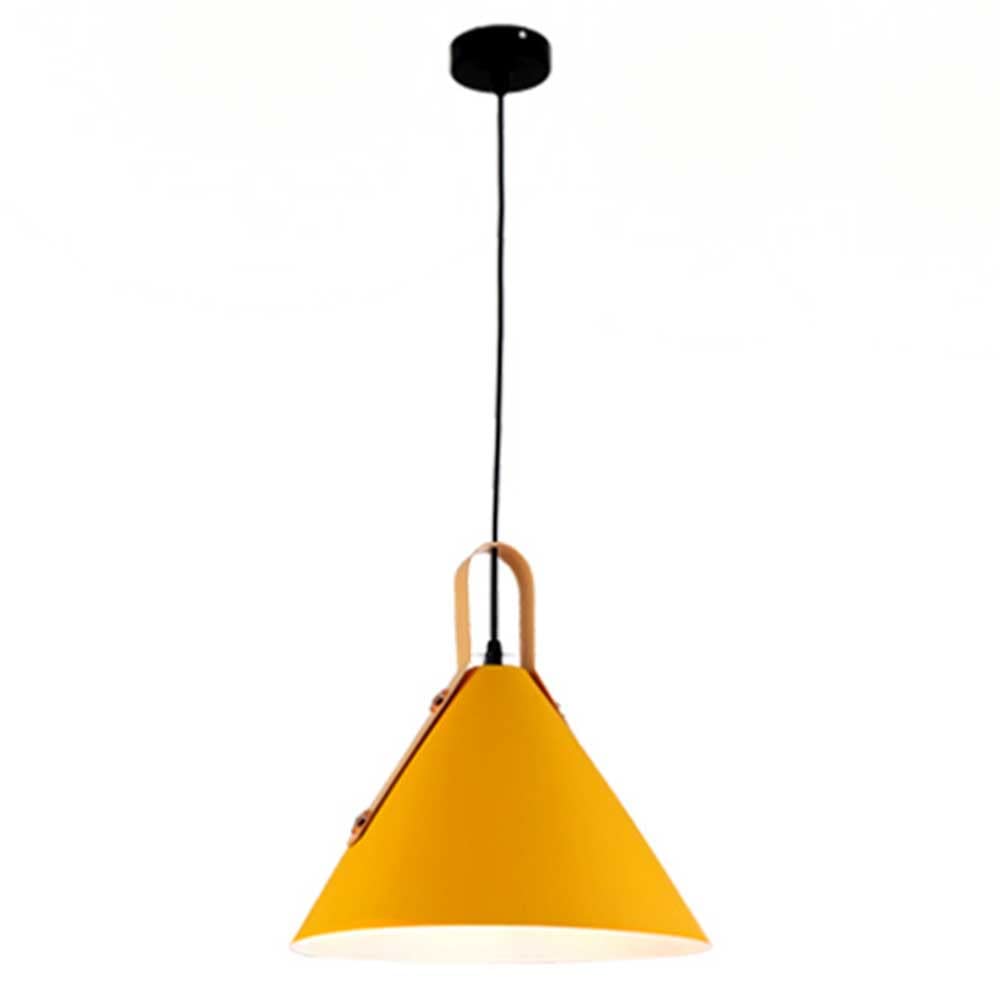 Nordic Minimalist E27 Pendant Light - Single Head Small Chandelier in Multiple Colors, Creative Wrought Iron Hanging Lamp for Ceiling, Perfect for Cafe, Bar, Restaurant, Bedroom and Living Room Decoration Lighting