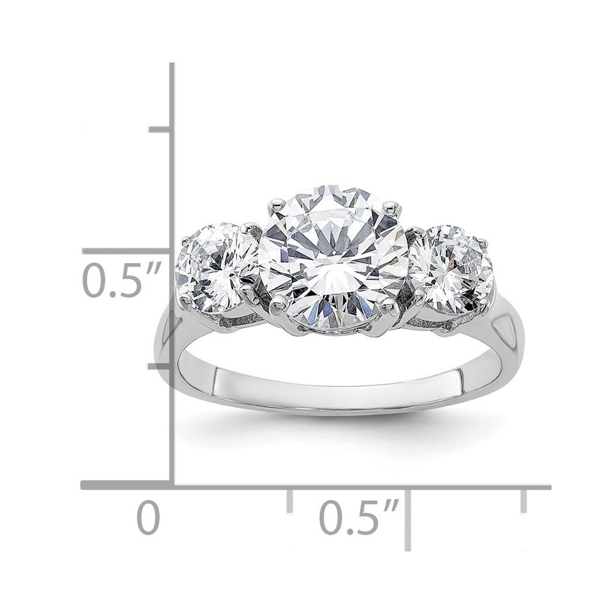 925 Sterling Silver Cubic Zirconia Ring for Women - Elegant CZ Simulated Diamond Wedding Band, Promise Ring & Anniversary Gift (Perfect for Engagement, Valentine's Day & Special Occasions)