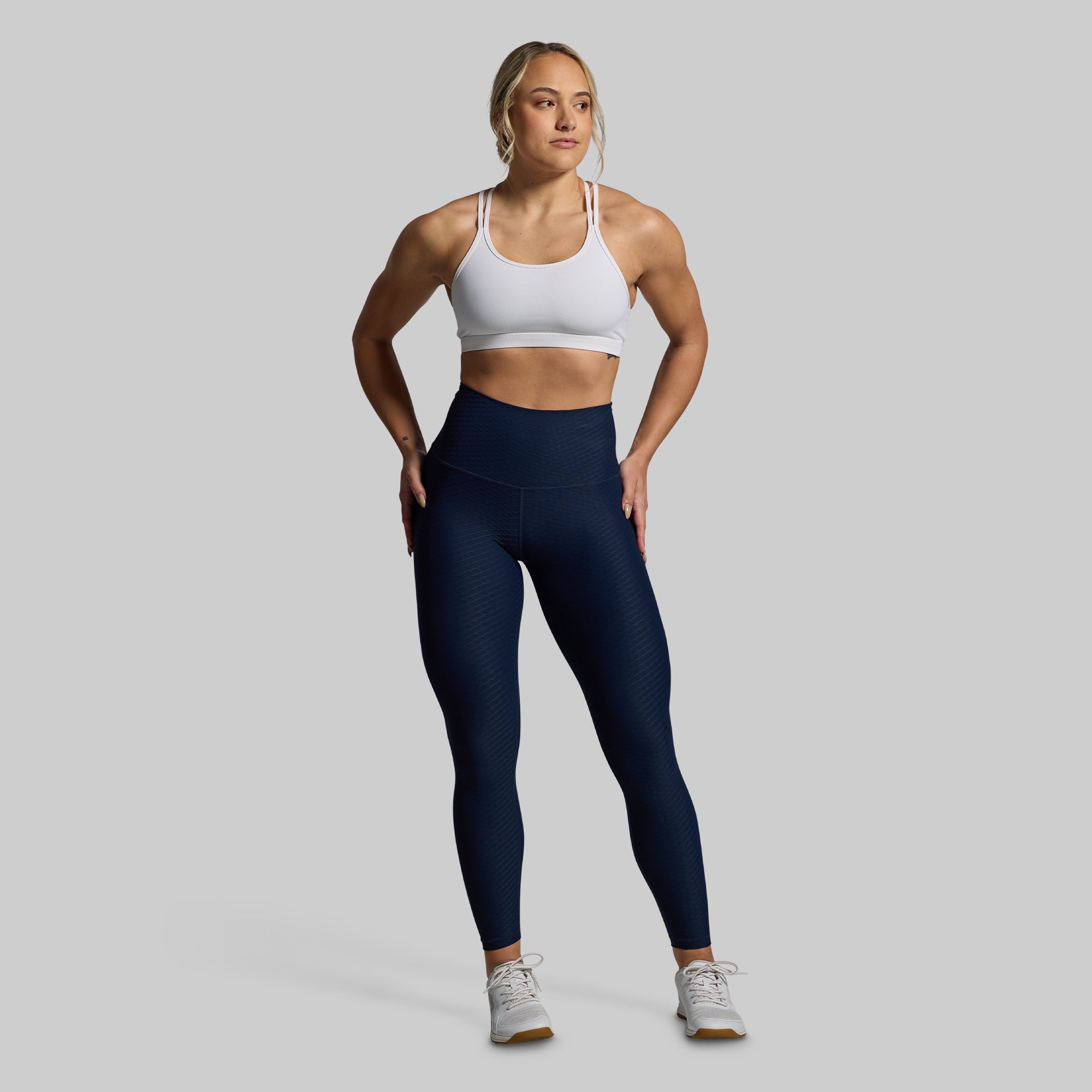 Paragon High-Waisted Yoga Leggings for Women - BP Navy - Comfortable & Stretchy Workout Pants for Gym, Running & Daily Wear