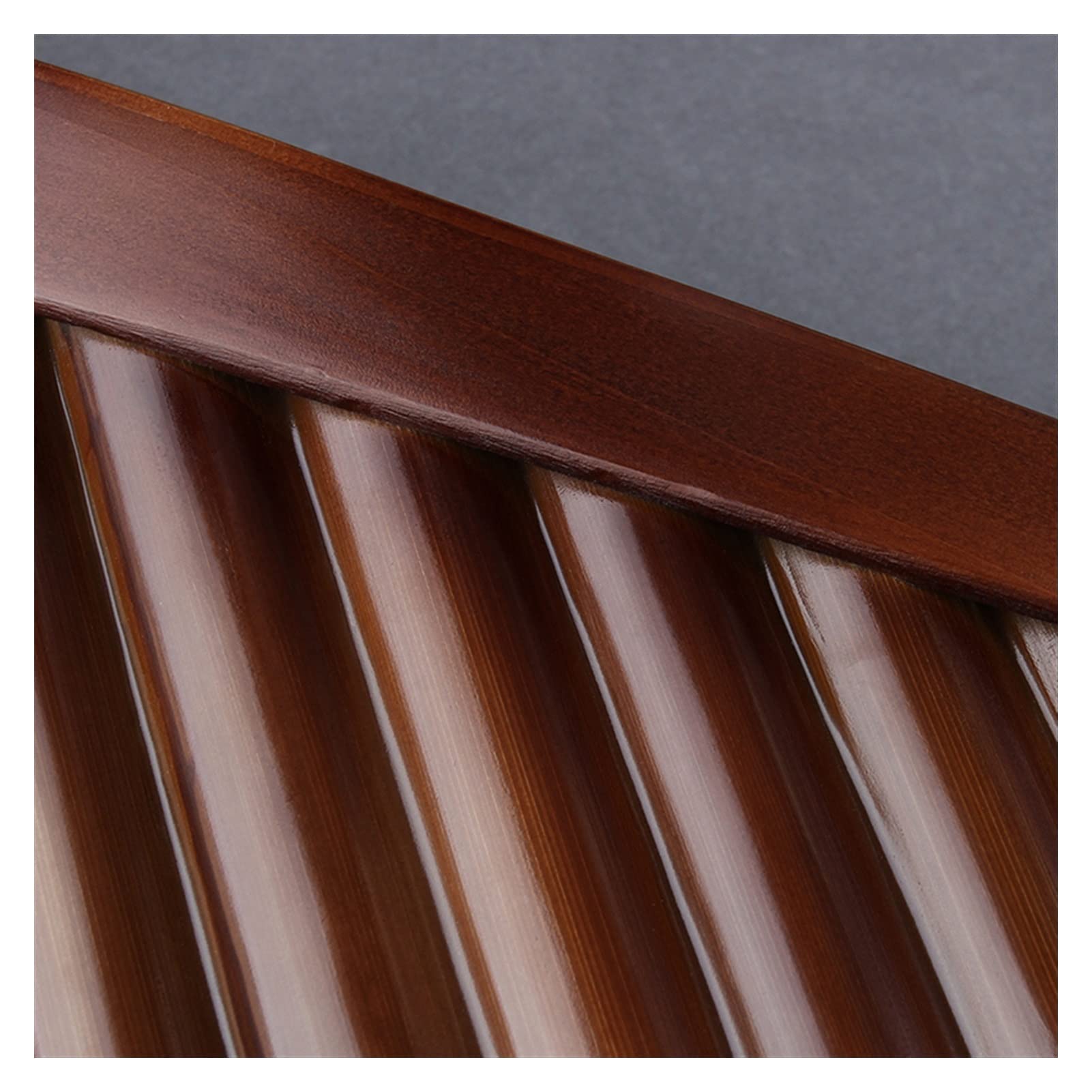 22 Pipes Pan Flute in Key of C - Handmade Brown Folk Wind Instrument for Music Lovers, Perfect for Performances, Meditation & Relaxation