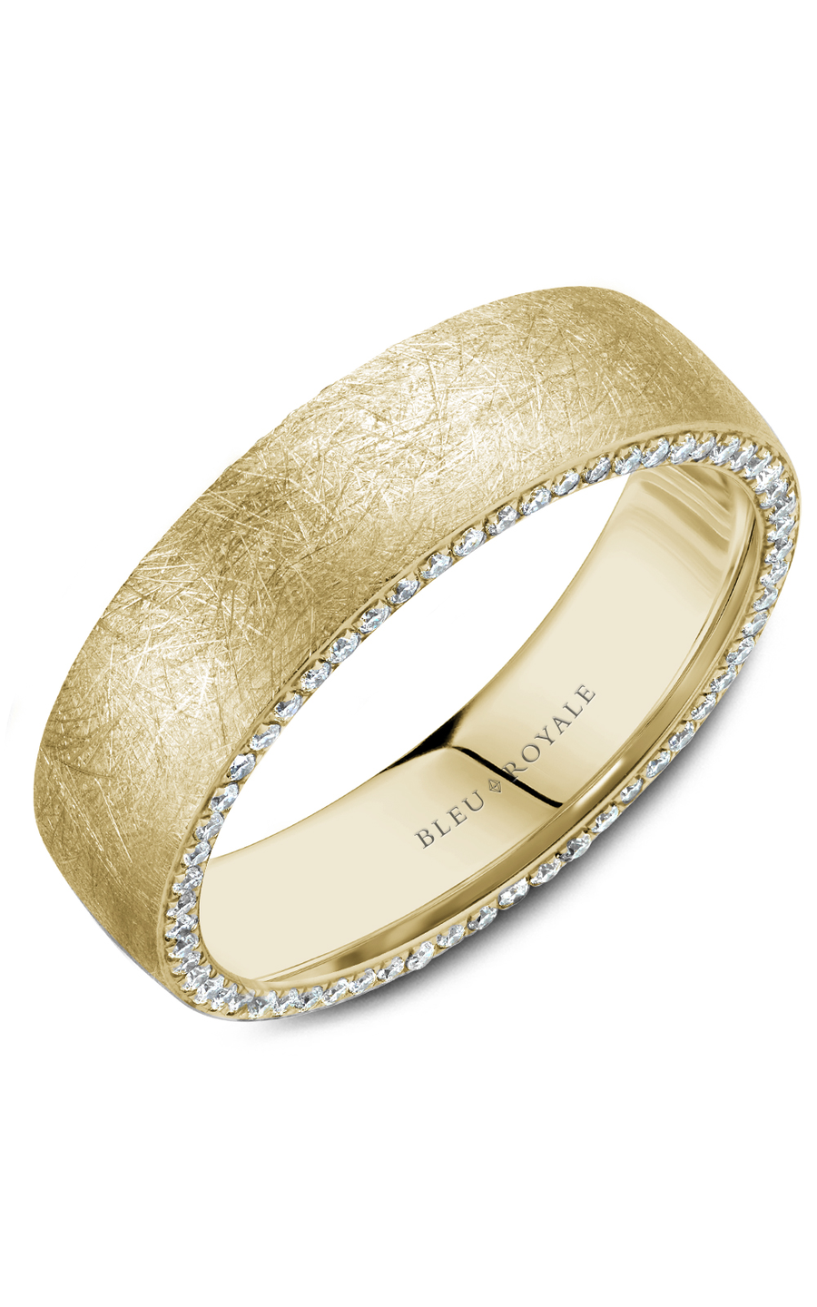 Bleu Royale Men's Wedding Band RYL 020YD6 - 14K Yellow Gold Classic Ring for Grooms & Engagement - Perfect for Weddings, Anniversaries & Special Occasions