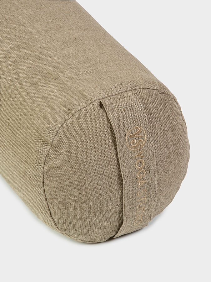 Organic Buckwheat Hemp Meditation Bolster Cushion for Yoga Studio - Premium Support Pillow for Yoga, Meditation & Zen Relaxation at Home or Studio