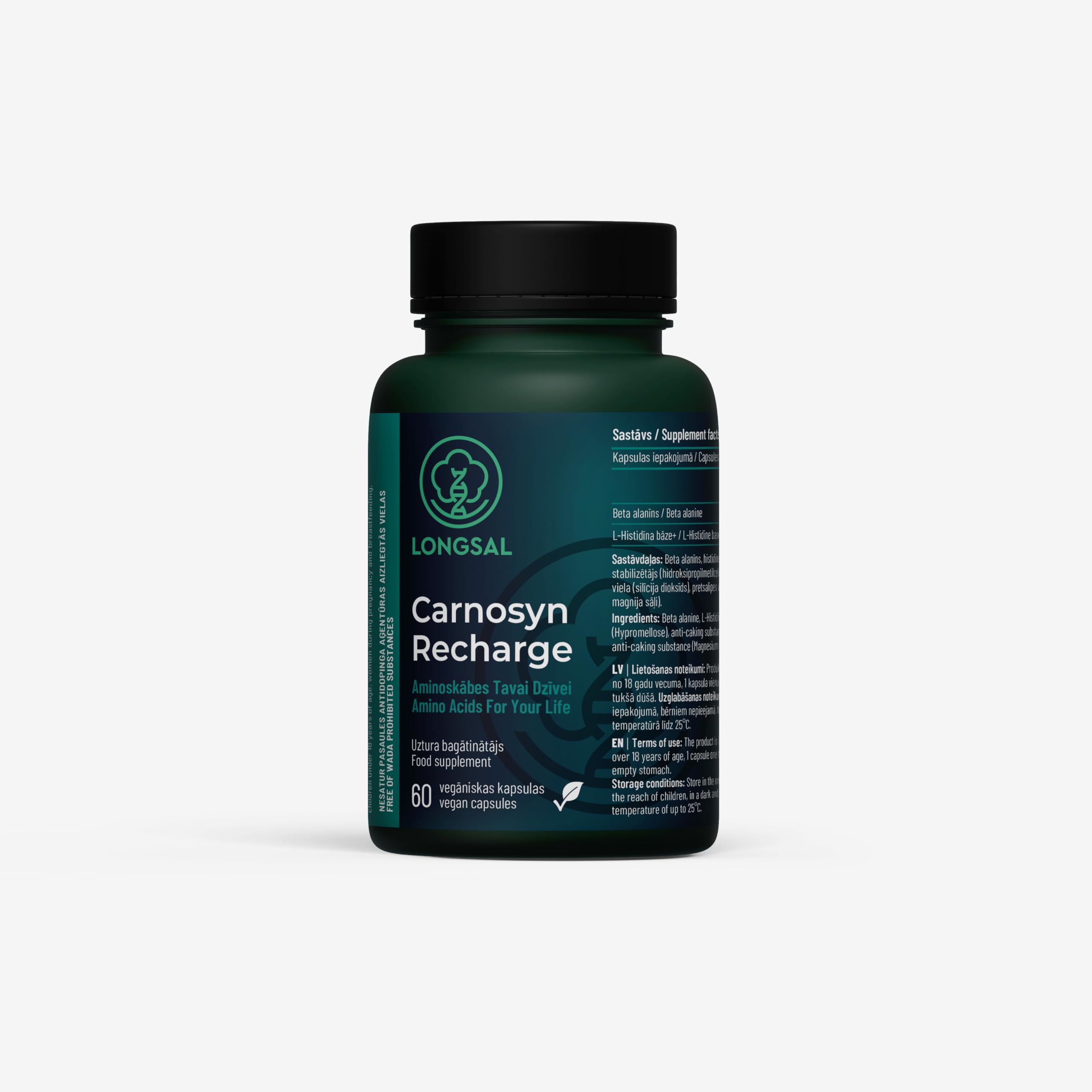 Premium CarnoSyn Recharge - Best Amino Acid Supplement for Energy & Recovery | Boost Workout Performance & Muscle Growth | Perfect for Athletes & Fitness Enthusiasts