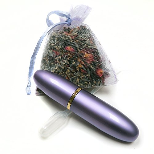 Portable Essential Oil Diffuser & Aromatherapy Inhaler for Travel - Reusable Purple Personal Diffuser | Stress Relief, Meditation, Yoga & On-The-Go Relaxation