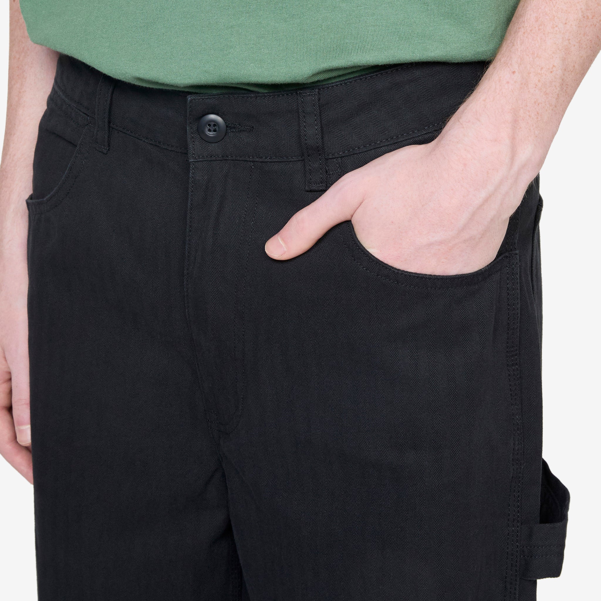 Men's Black Carpenter Work Pants - Durable & Comfortable for Construction, Woodworking & Outdoor Work