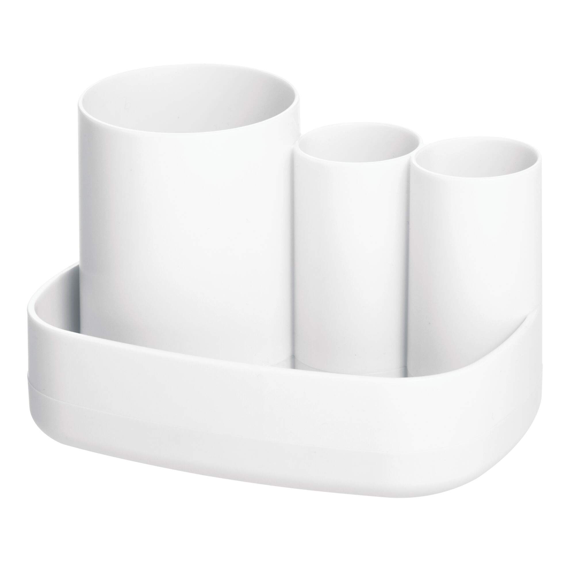 iDesign Cade BPA-Free Plastic Toothbrush & Toothpaste Holder - Bathroom Countertop Organizer for Vanity (4.38