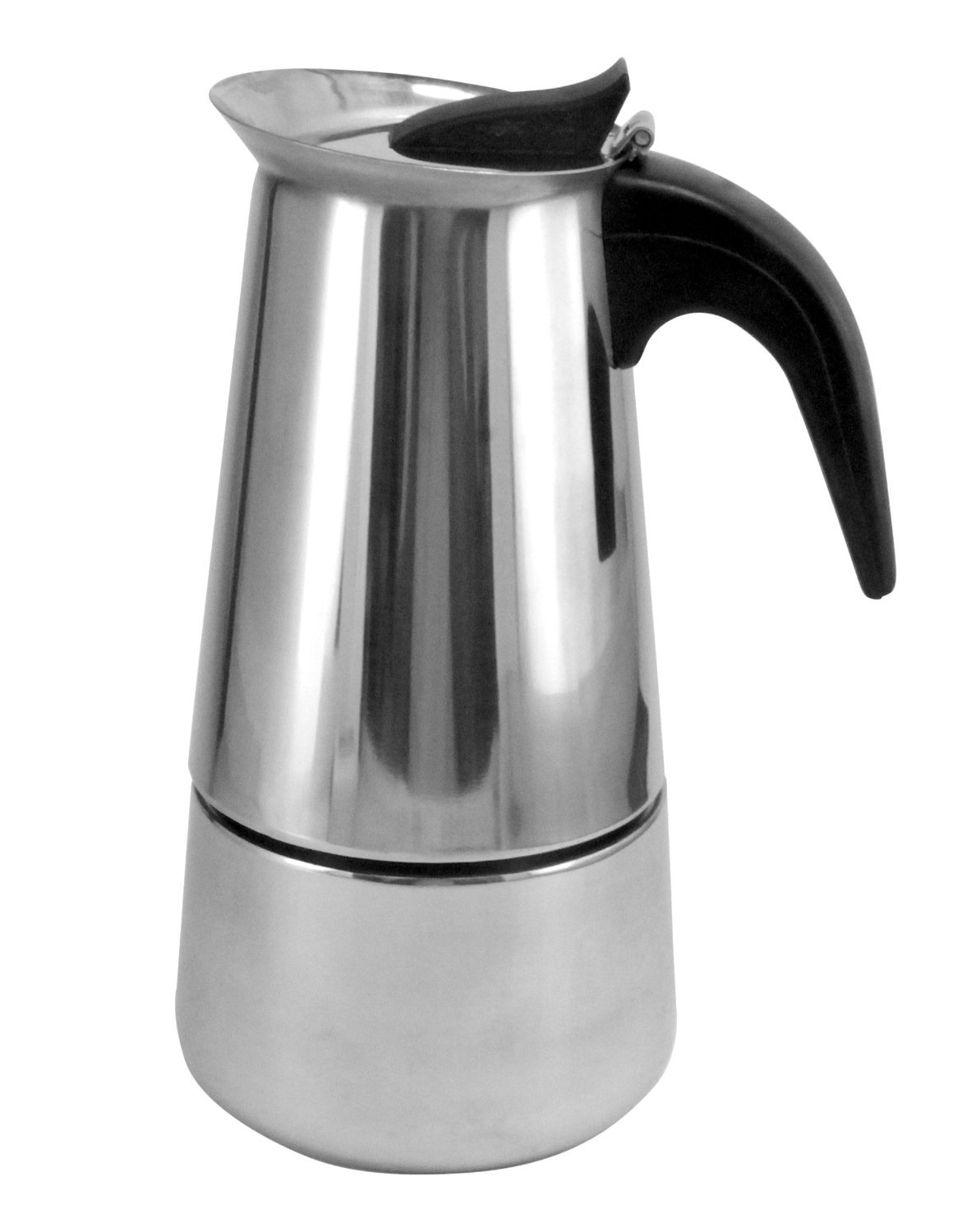 Premium 6-Cup Stainless Steel Italian Espresso Maker - Works on Gas, Electric & Ceramic Stovetops (2.5oz per Cup) - Perfect for Home, Office & Camping Coffee Brewing