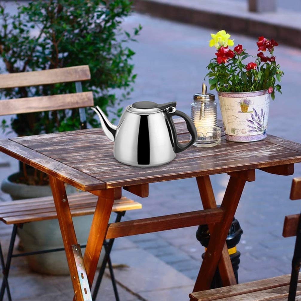 1pc Stainless Steel Kettle - Thickened Rustproof Teakettle for Boiling Water - Household Water Heating Kettle for Tea, Coffee & Kitchen Use