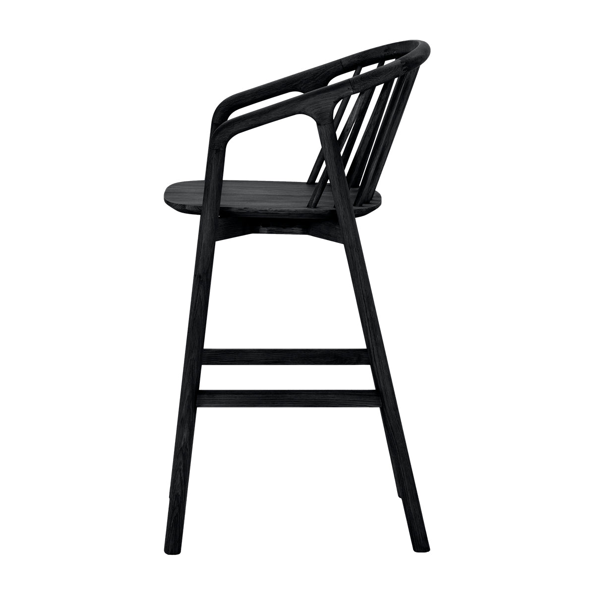 Lake Timber Bar Stool - Rustic Wooden Counter Height Stool for Kitchen Island, Breakfast Bar & Pub - Adjustable Height & Durable Construction