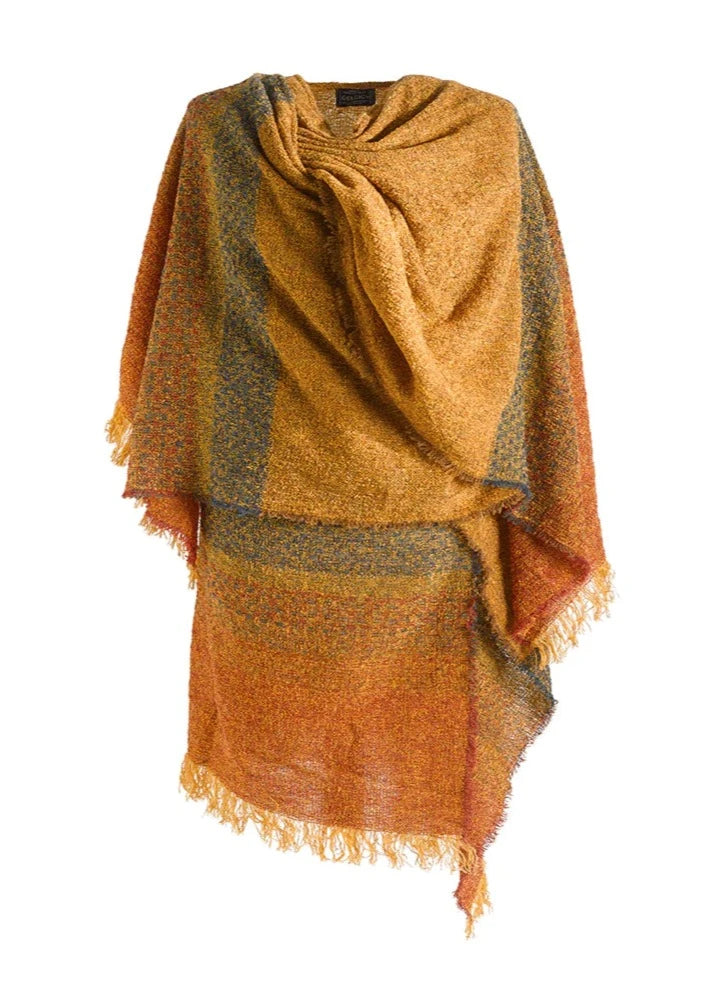 Celtic Ruana Lambswool Wrap Shawl - Soft Warm Wool Poncho Cape for Women - Perfect for Fall, Winter & Outdoor Activities