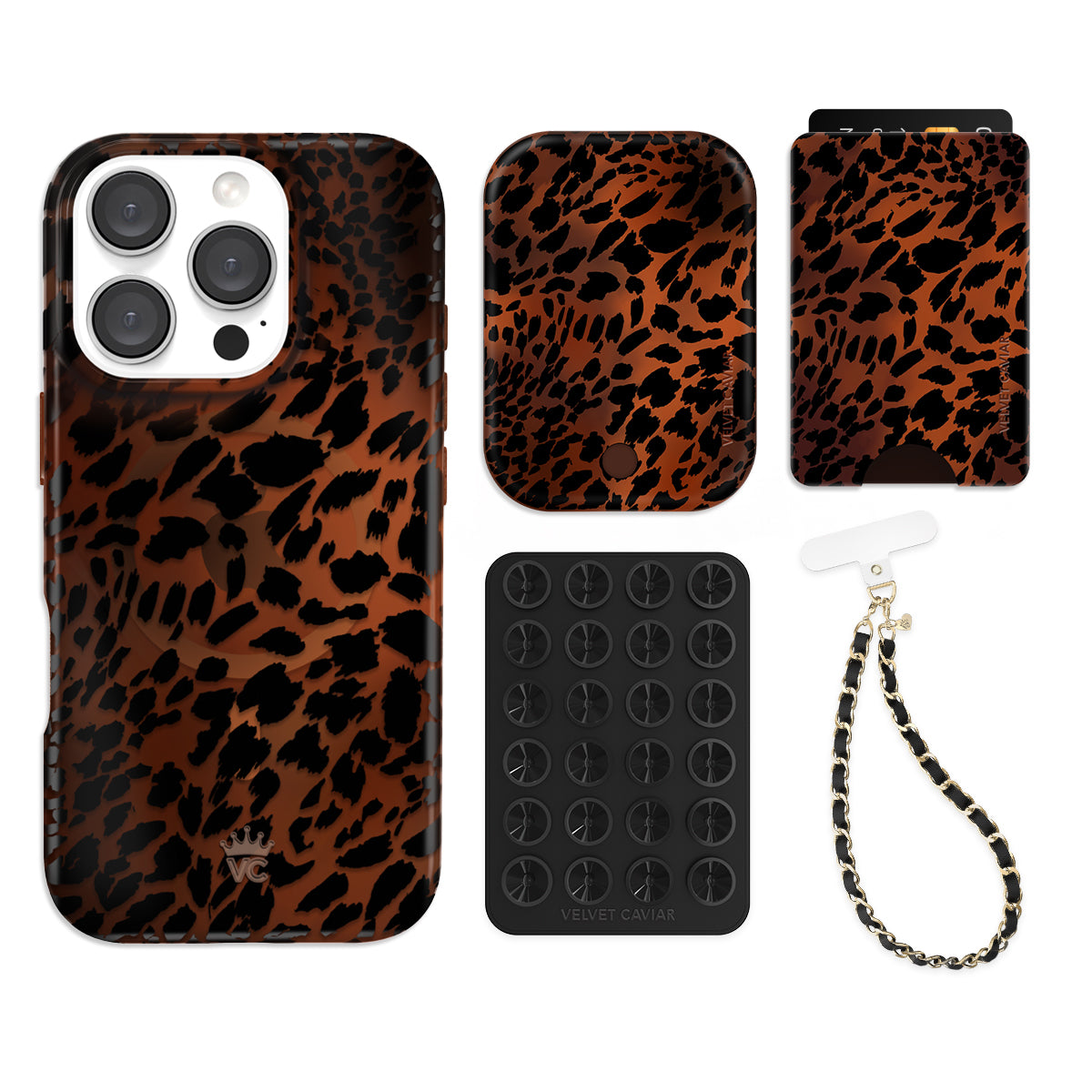 Leopard Print iPhone Wallet Case with Card Holder - Slim Protective Phone Cover for iPhone 13/14/15 Pro Max - Perfect for Travel, Shopping & Everyday Use