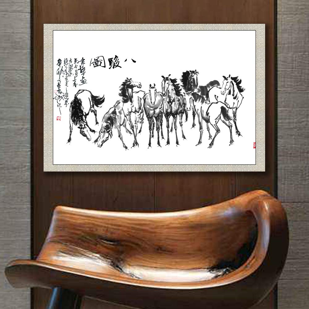 Wall26 Canvas Wall Art - Running Horse Giclee Painting - 12x18 Inches - Perfect for Bedroom, Living Room, Office, and Home Decor