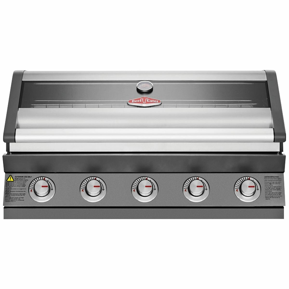 Beefeater 1600 Series Dark 5 Burner Built-In BBQ Grill - BBG1650DA | Premium Outdoor Gas Grill for Backyard, Patio & Poolside Cooking | Perfect for Grilling Steaks, Burgers & Vegetables