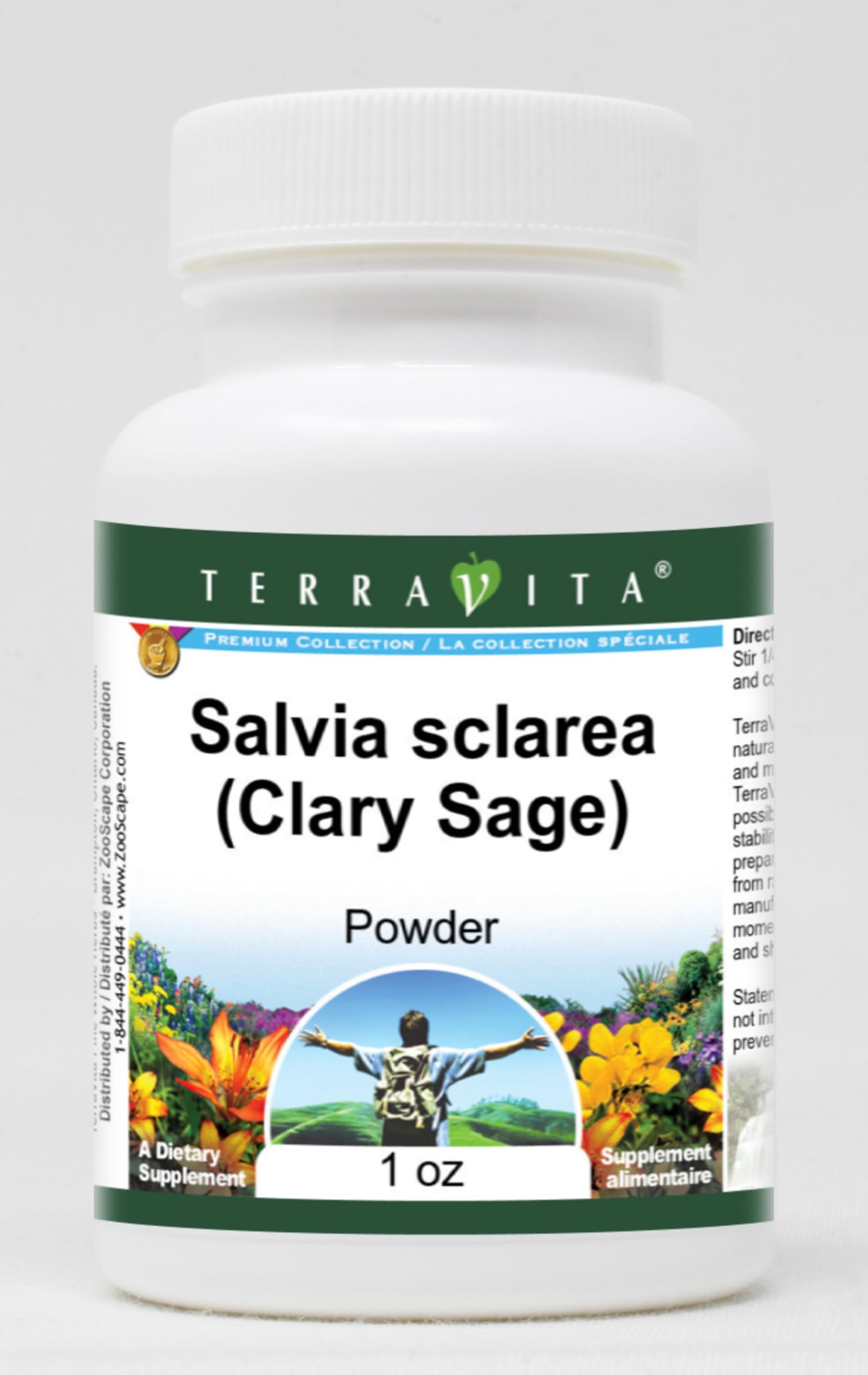 Organic Clary Sage Powder (Salvia sclarea) - 1 oz | Premium Herbal Supplement for Aromatherapy, Skincare & Relaxation | ZIN: 516945