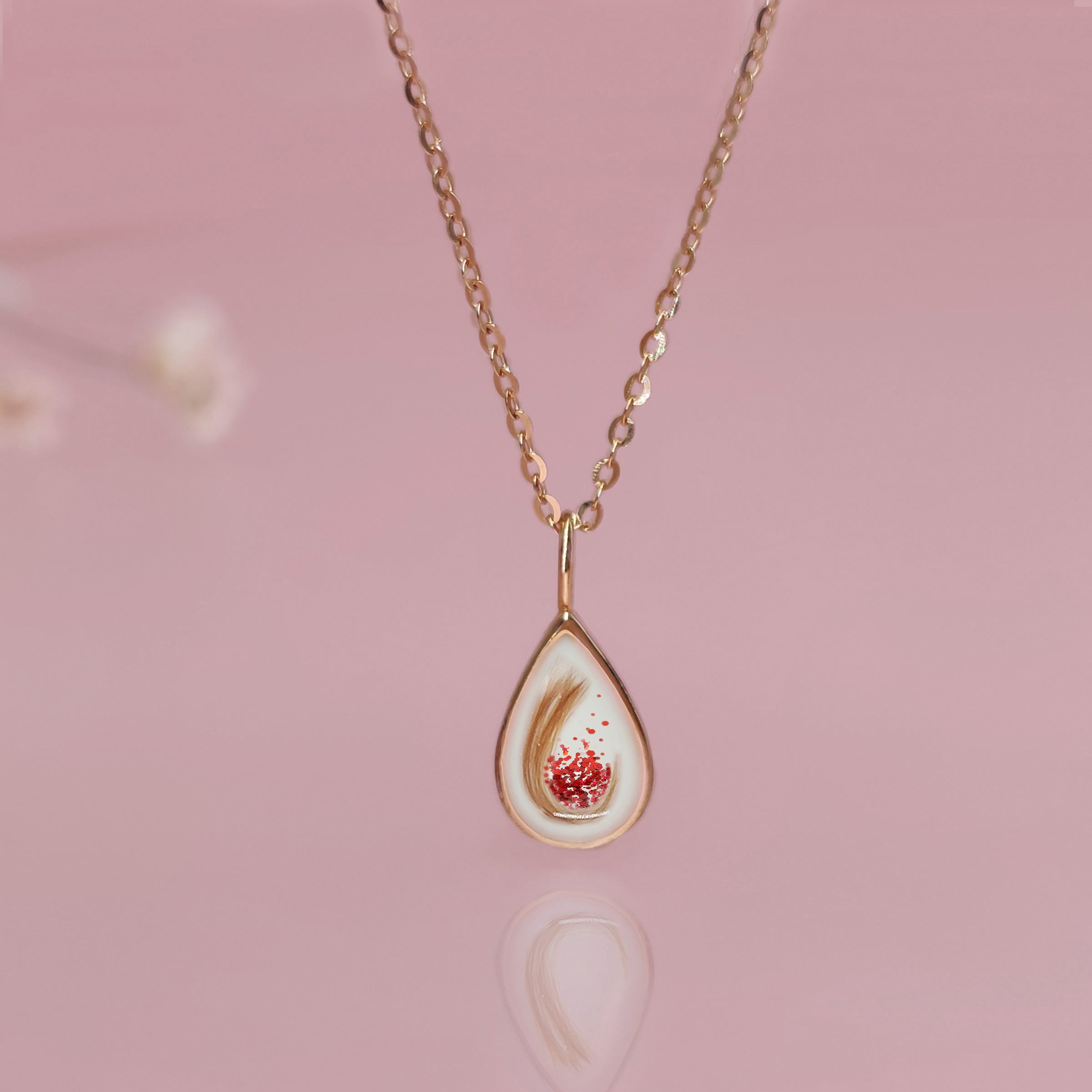 Milky Drop Breastmilk & Baby Hair Keepsake Necklace - Personalized Memorial Jewelry for Moms, Perfect for Cherishing Precious Memories of Motherhood and Baby's First Years