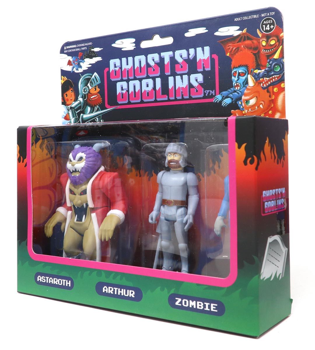 Ghosts 'n Goblins ReAction Figures 3-Pack Set - Classic Arcade Game Collectibles - Perfect for Display, Gaming Rooms & Nostalgic Gift Giving