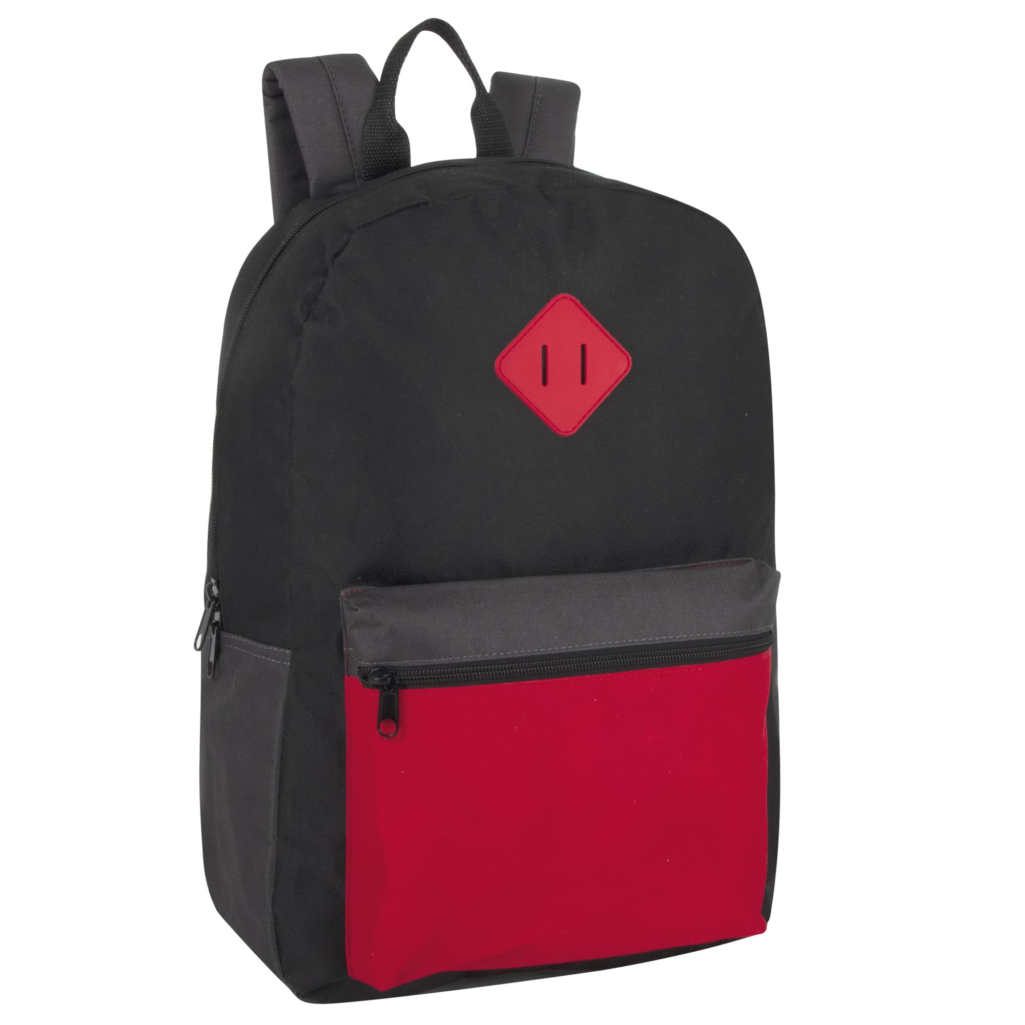 Wholesale Two-Tone Backpacks 24-Pack - Adjustable Padded Straps for College Students & Homeless Adults - Durable School & Travel Backpacks for Nonprofits & Bulk Purchases