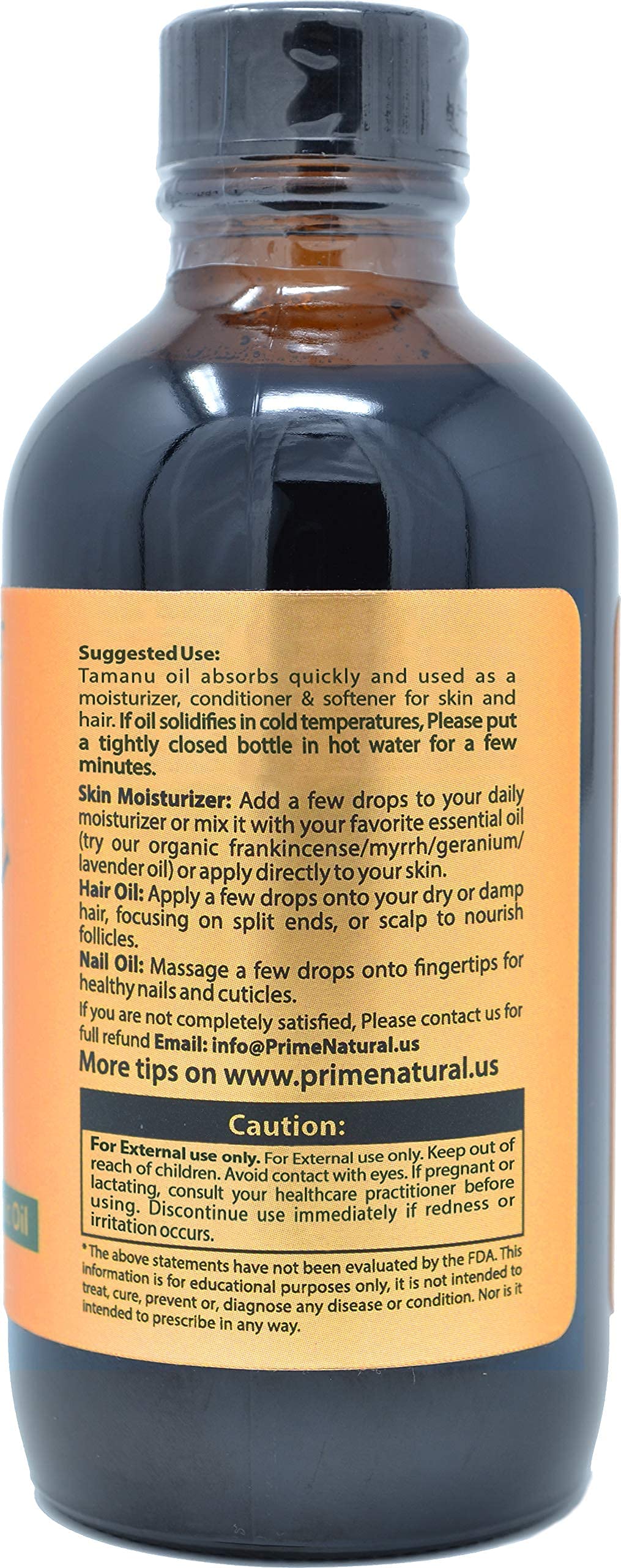 Organic Tamanu Oil & Castor Oil Bundle (4oz Each) - USDA Certified, Cold Pressed, Virgin, Unrefined - Vegan Face, Hair & Skin Moisturizer - Natural Treatment for Acne, Scars, Dry Skin & Hair Growth - Perfect for DIY Beauty & Aromatherapy