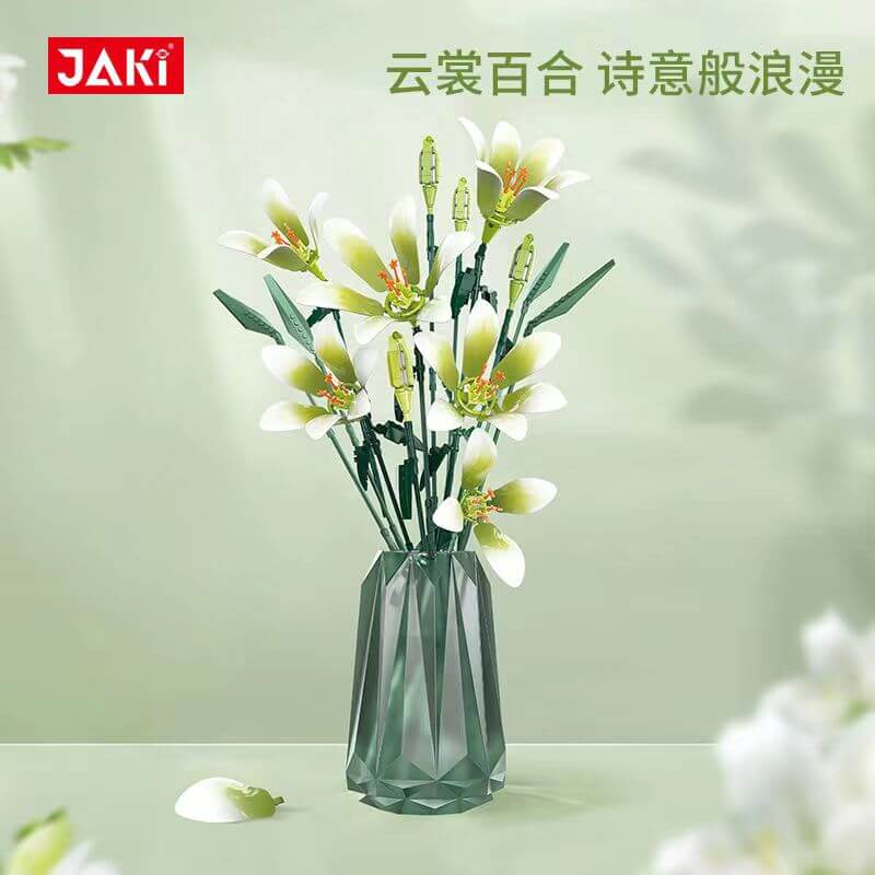JAKI JK2695 Lily Flowers - Artificial Silk Lilies for Home Decor, Wedding Centerpieces, and Floral Arrangements
