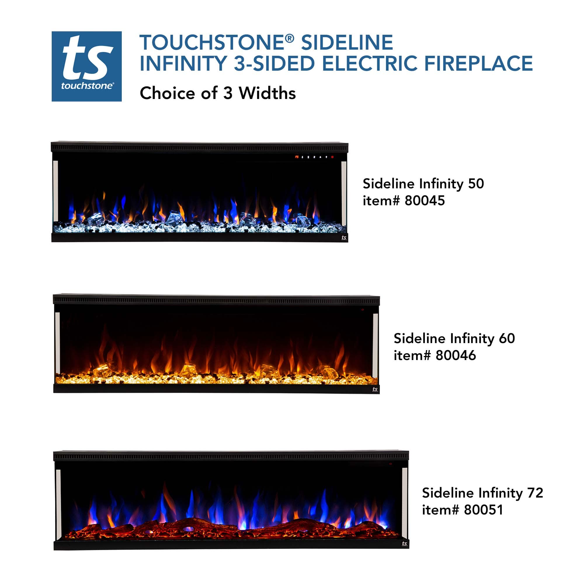 Refurbished 60-Inch 3-Sided Recessed Electric Fireplace with WiFi & Smart Control - Alexa & Google Home Compatible - Perfect for Living Rooms, Bedrooms & Home Theater Ambiance