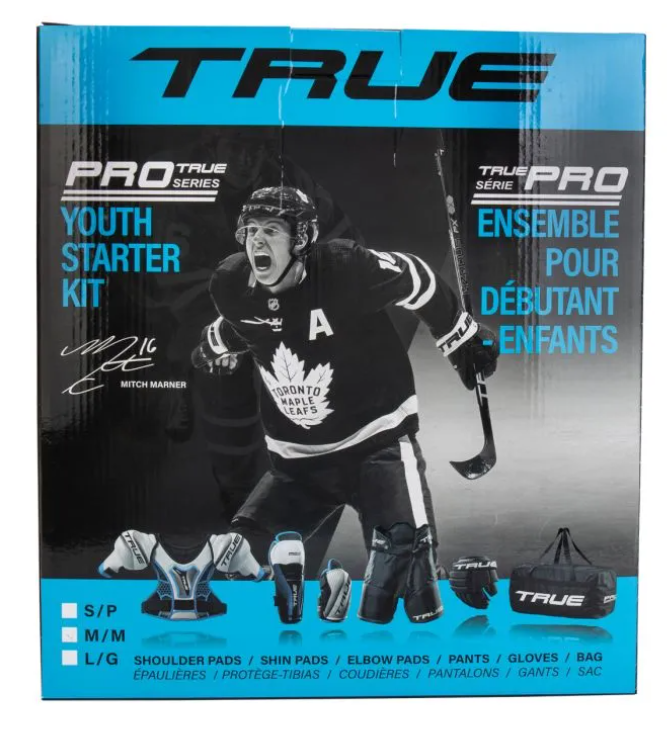 True Youth Hockey Starter Kit - Complete Gear Set for Kids & Beginners - Perfect for Ice Skating, Practice & Games